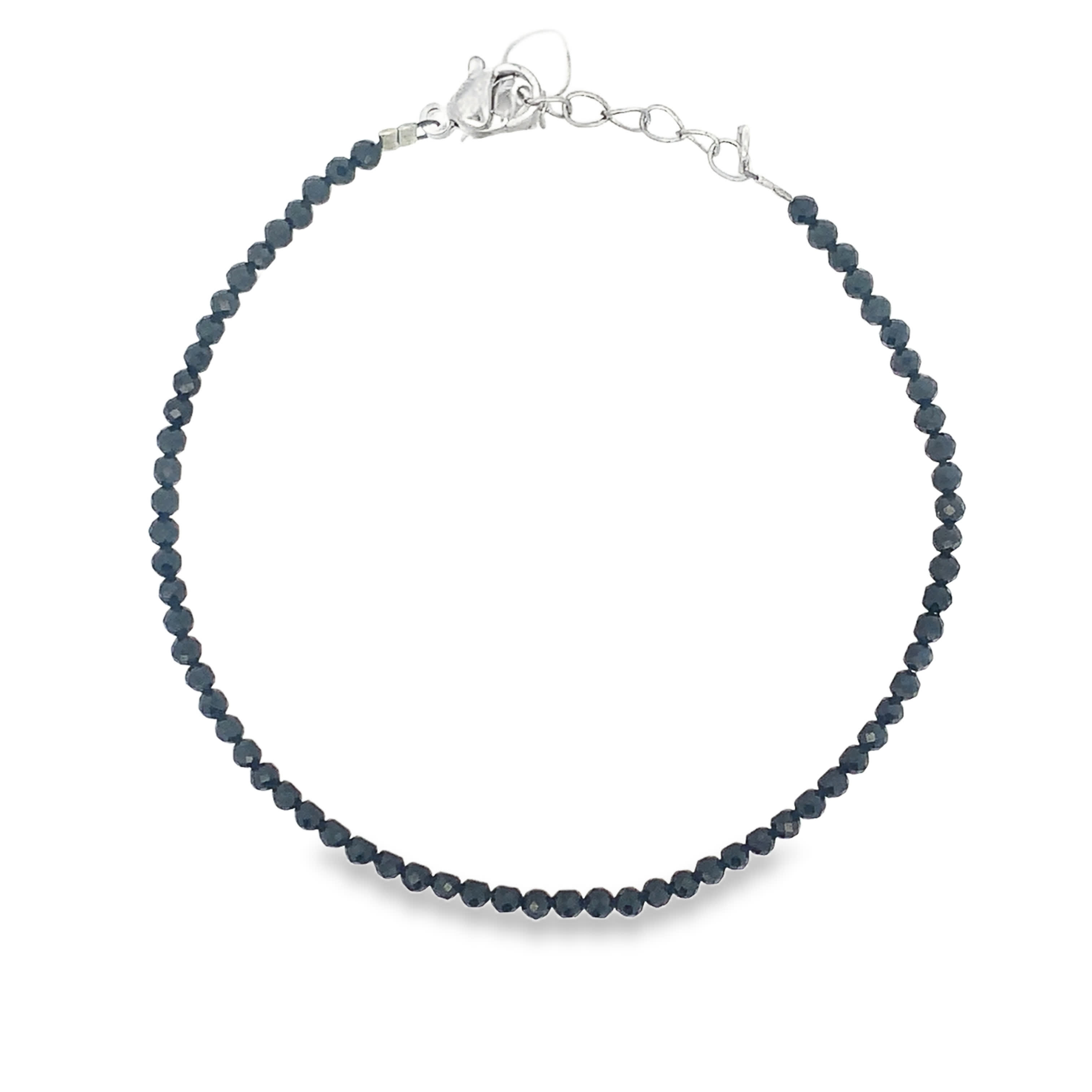 Bransoletka z koralików ze posrebrzanej stali