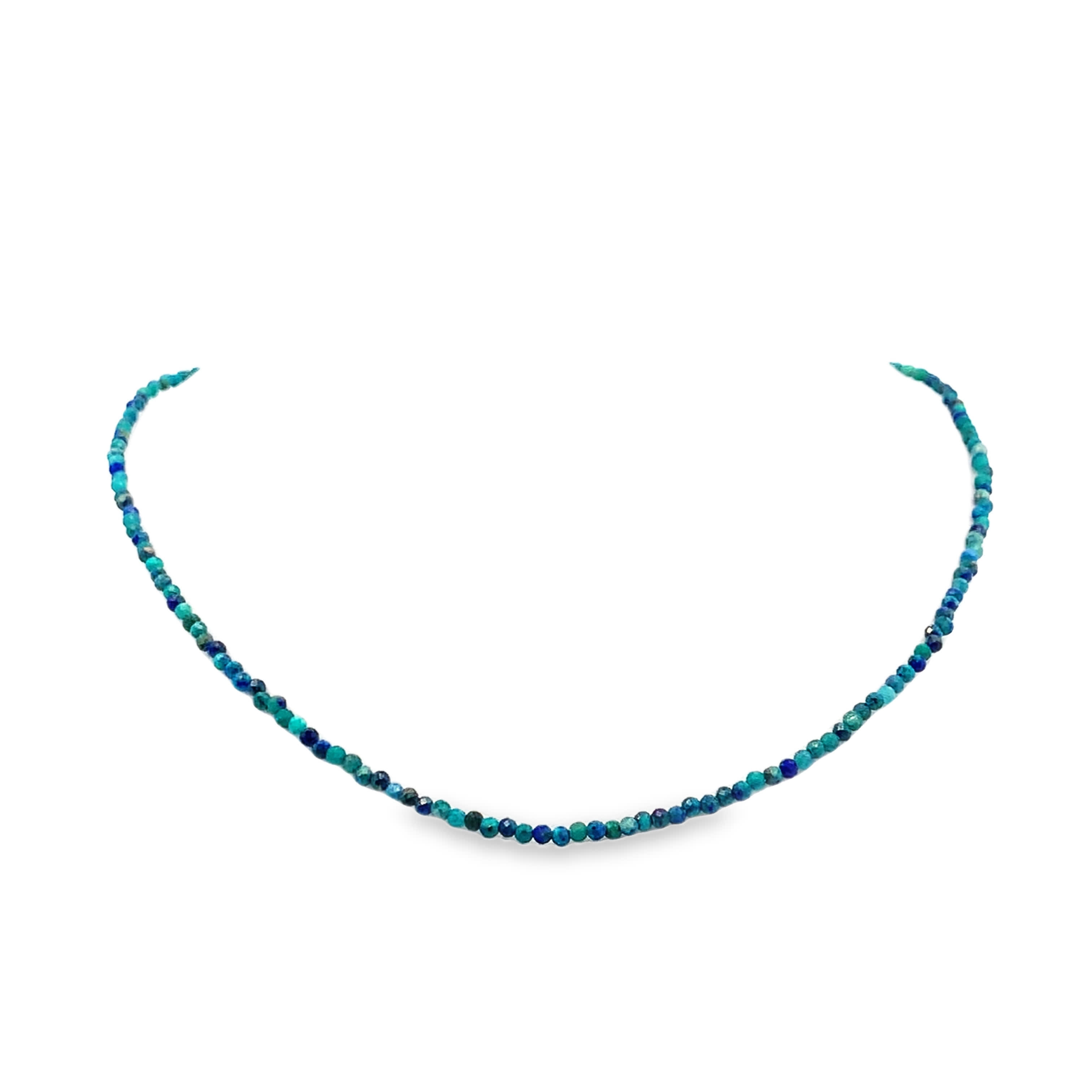 Naszyjnik z koralików z turkusowymi kamieniami