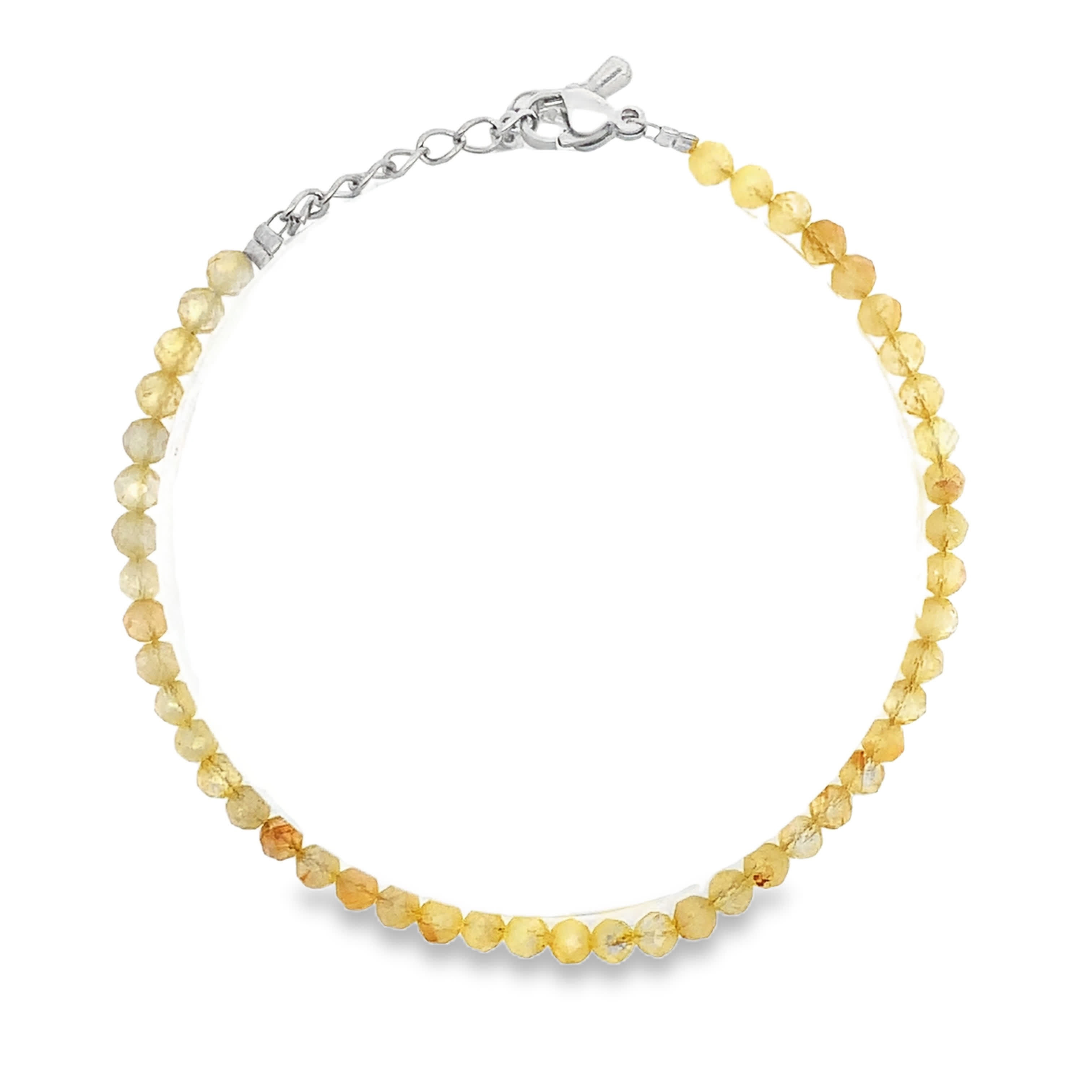 Posrebrzana bransoletka z koralikami i okrągłymi cytrynami