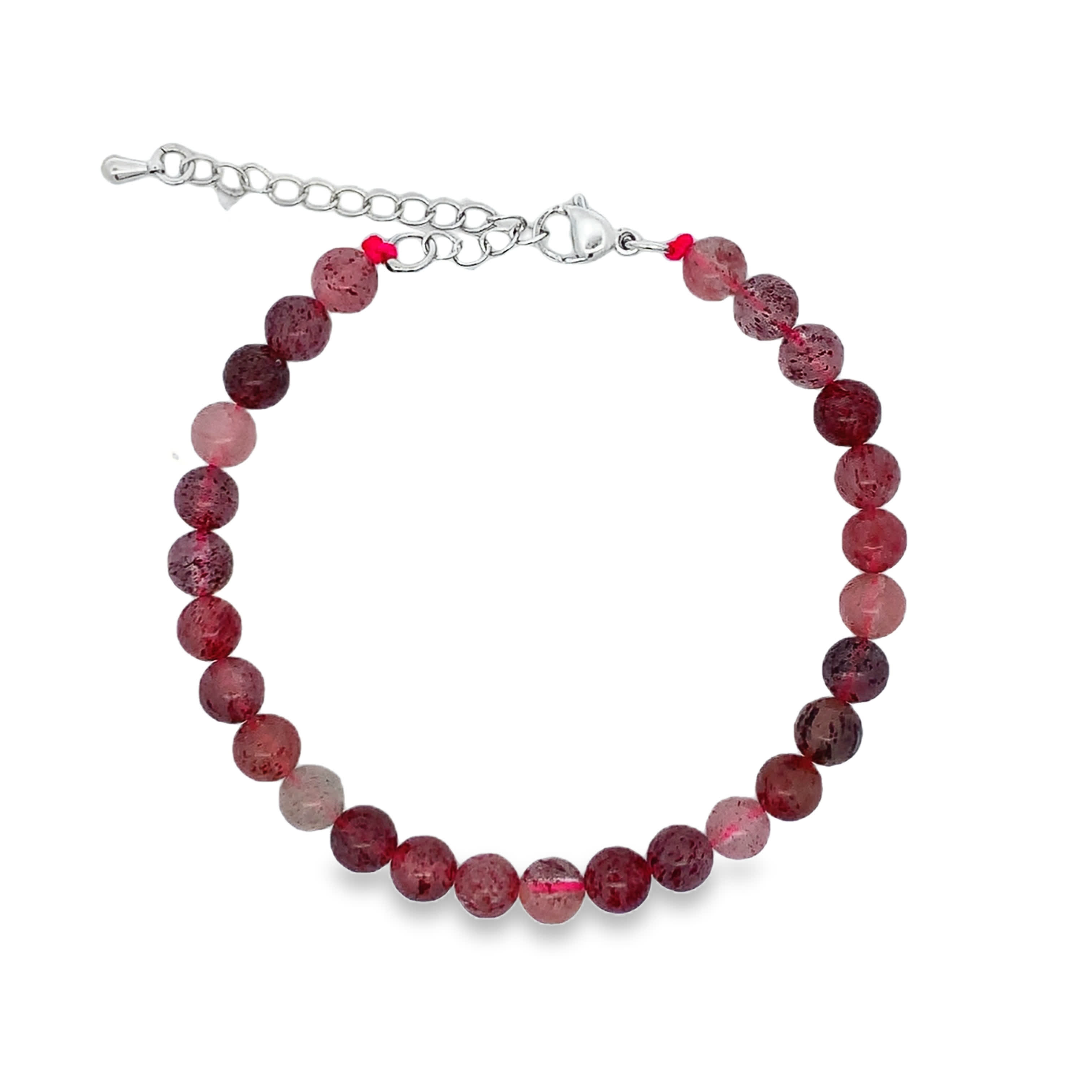 Bransoletka koralikowa z czerwonym kwarcem