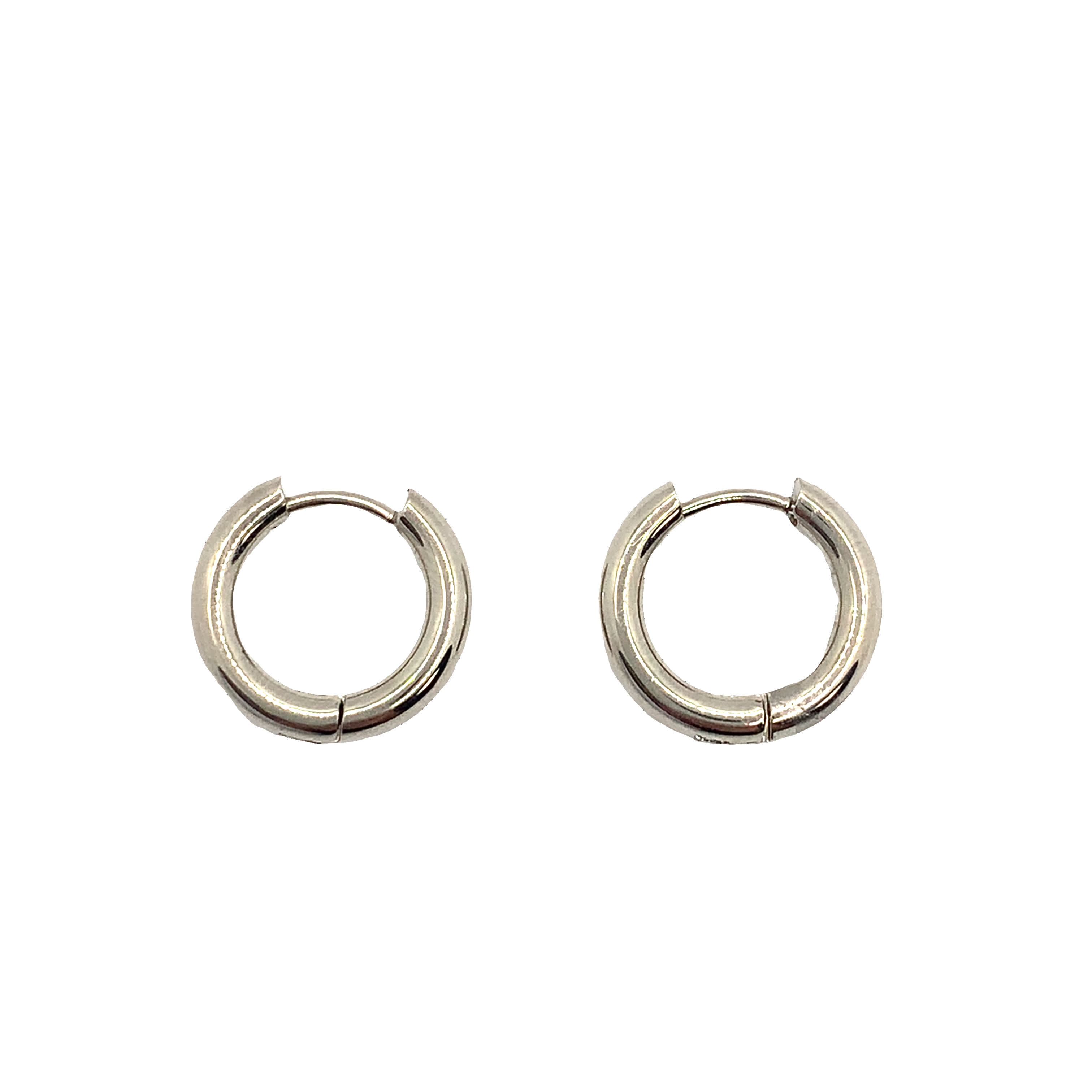 Eleganckie posrebrzane kolczyki koła