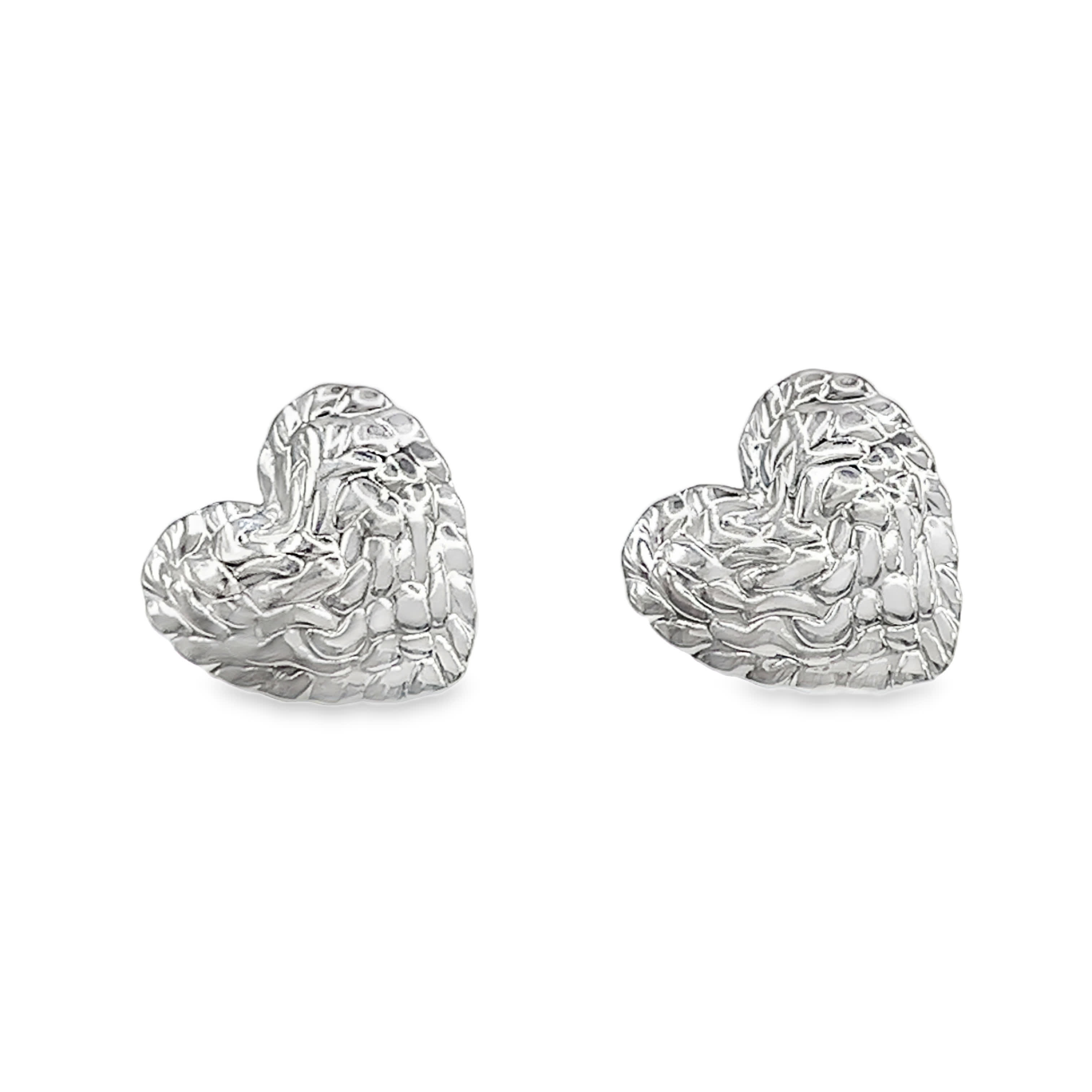 Kolczyki w kształcie serca ze posrebrzanej stali