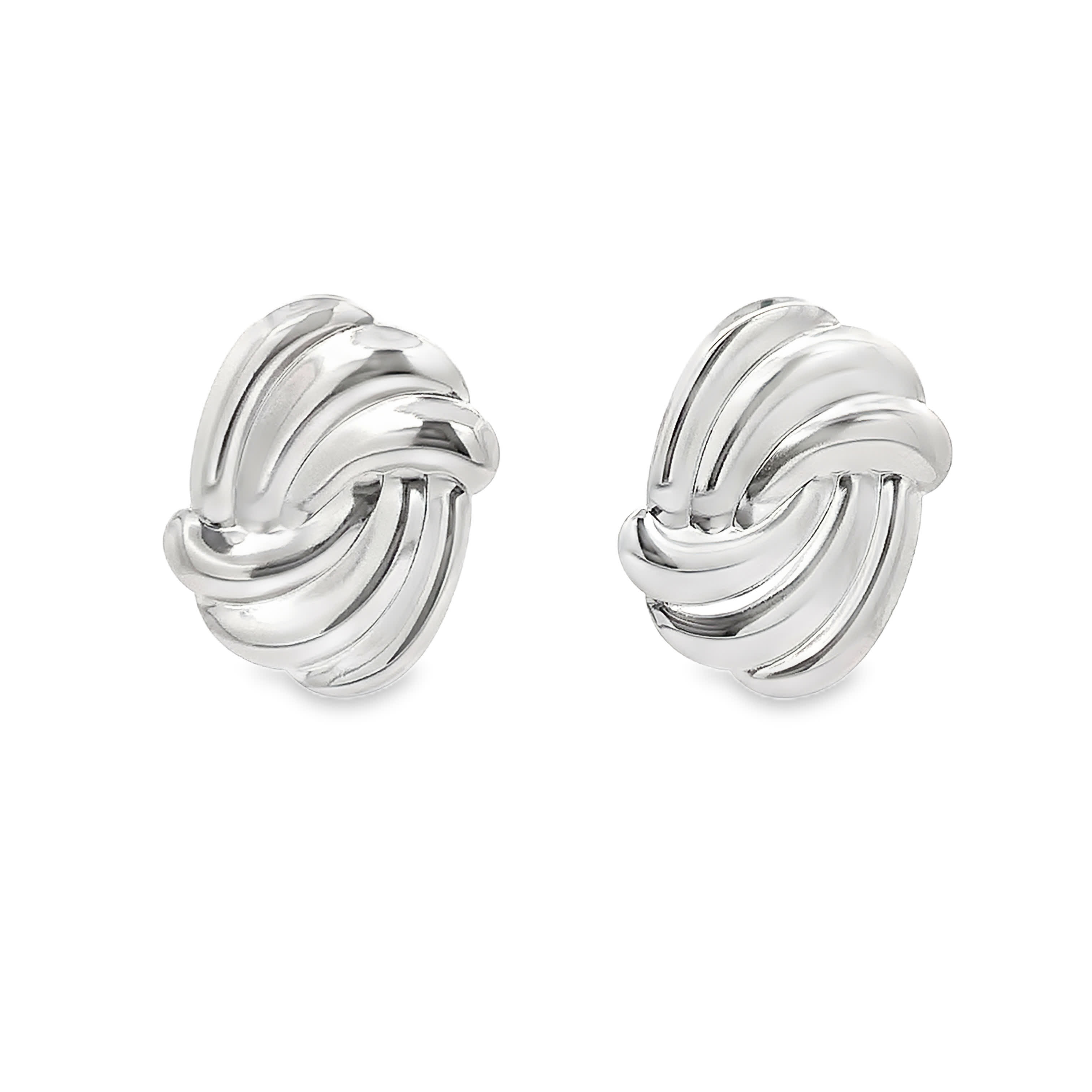 Posrebrzane kolczyki z węzłem