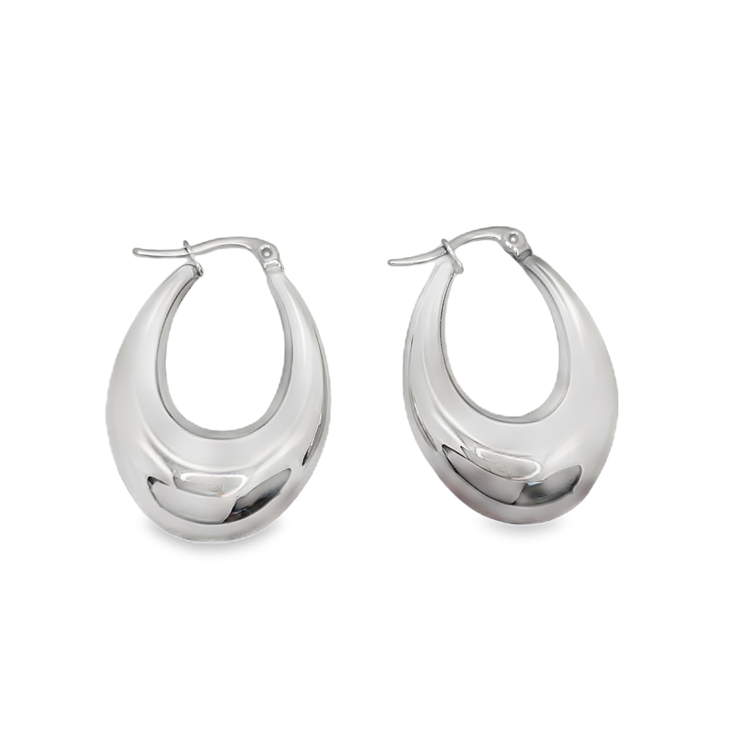 Rzeźbiarskie posrebrzane kolczyki koła