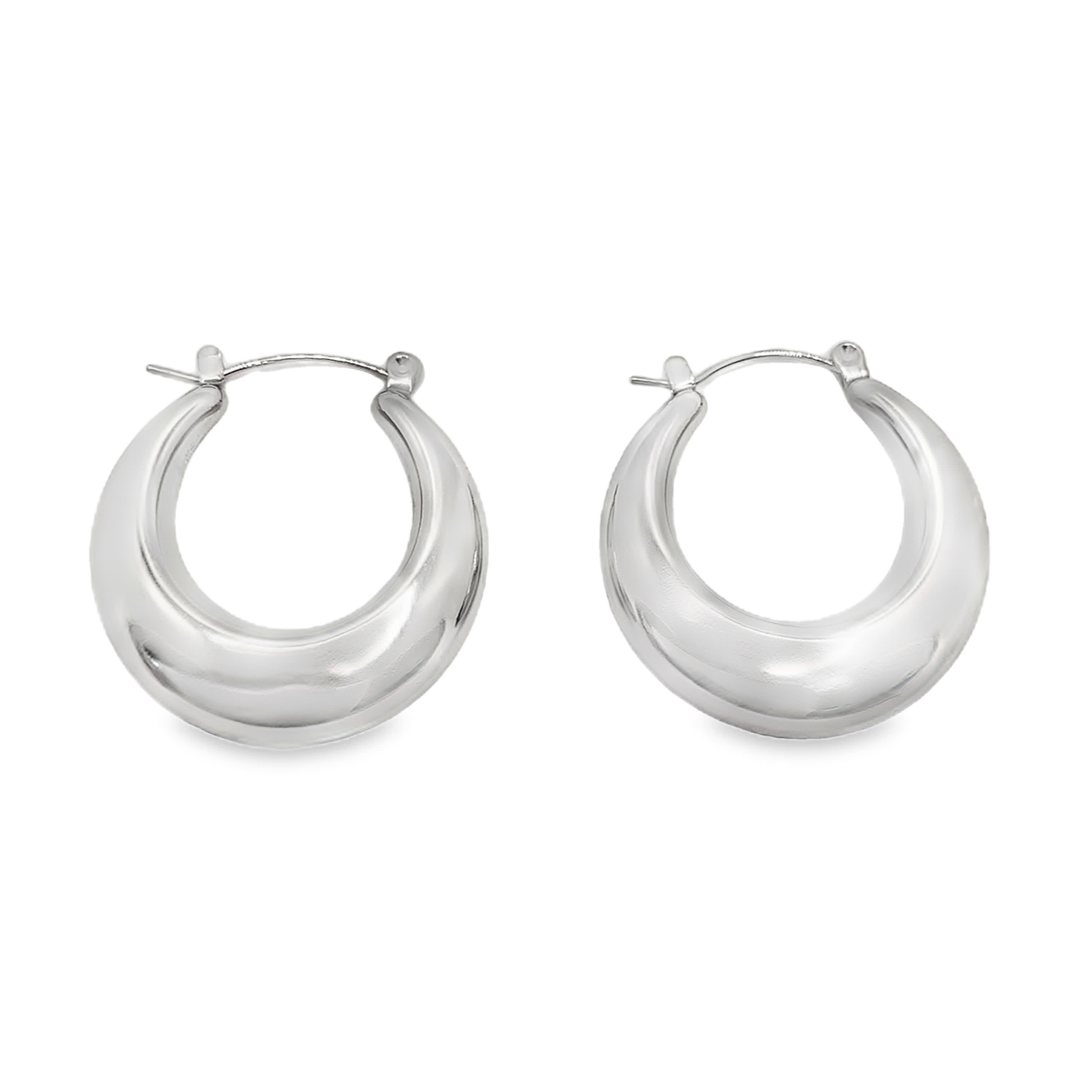 Eleganckie posrebrzane kolczyki koła: nowoczesna elegancja