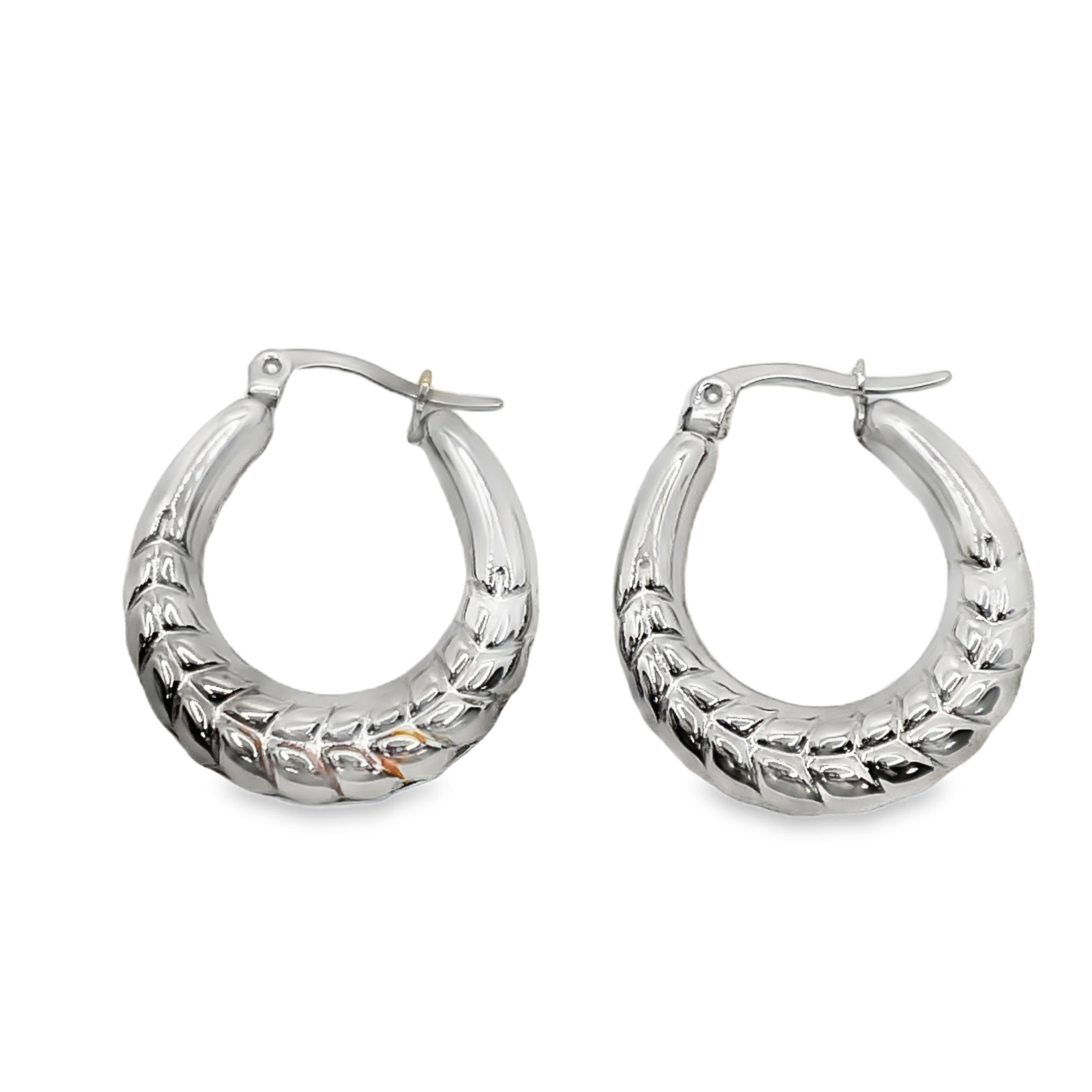 Nowoczesne posrebrzane geometryczne kolczyki koła