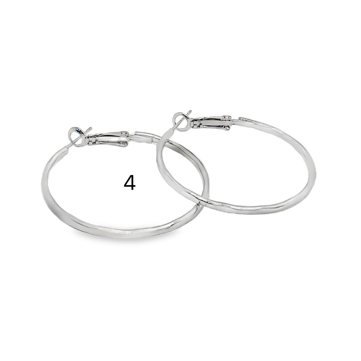 Klasyczne posrebrzane kolczyki koła