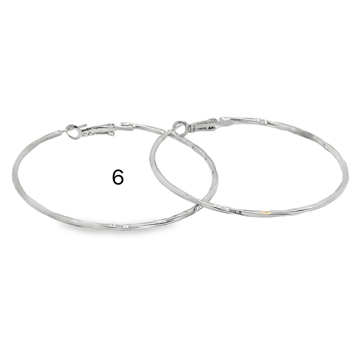 Klasyczne posrebrzane kolczyki koła