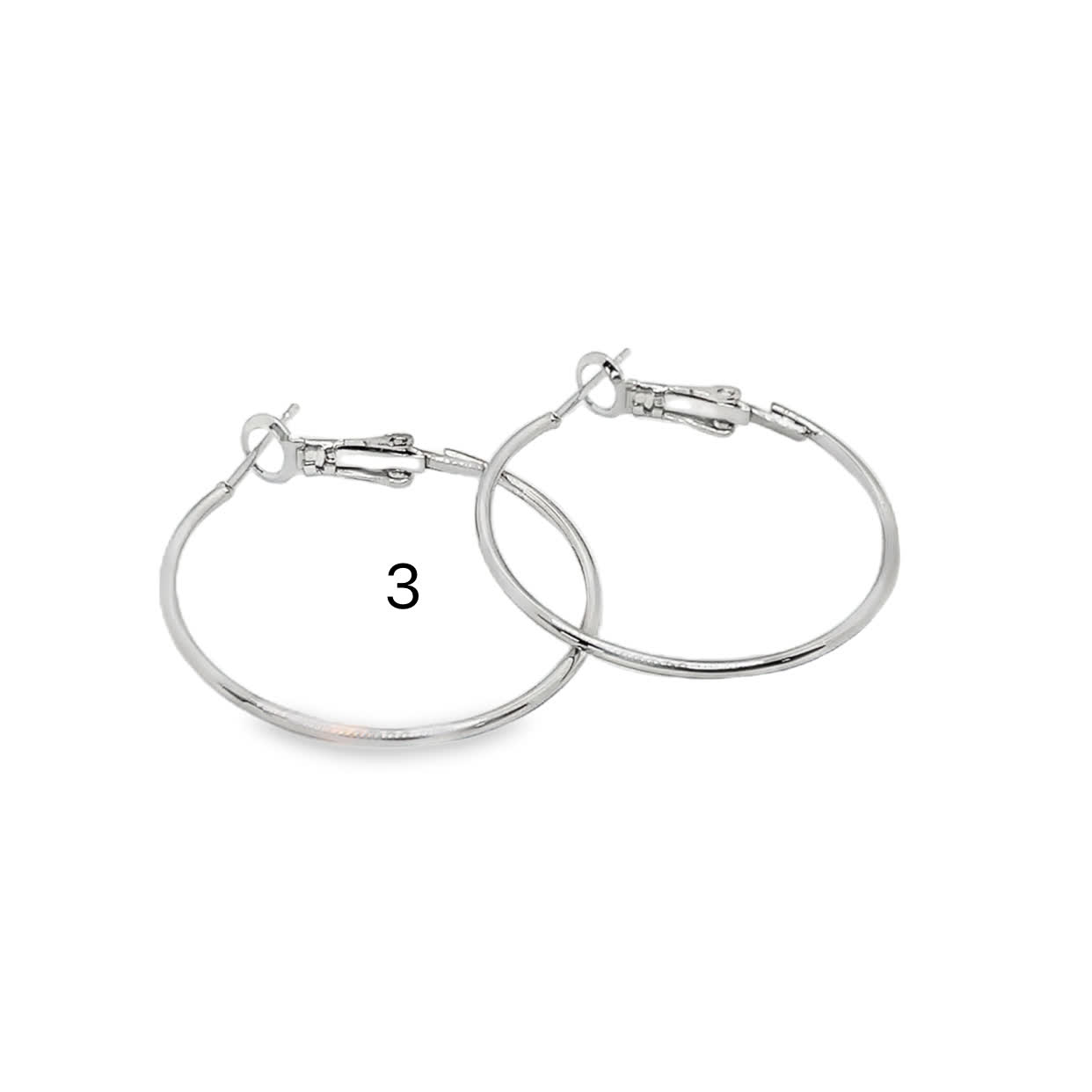 Klasyczne posrebrzane kolczyki koła