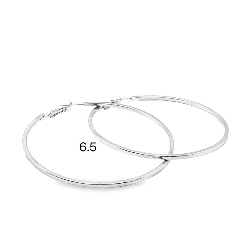 Klasyczne posrebrzane kolczyki koła