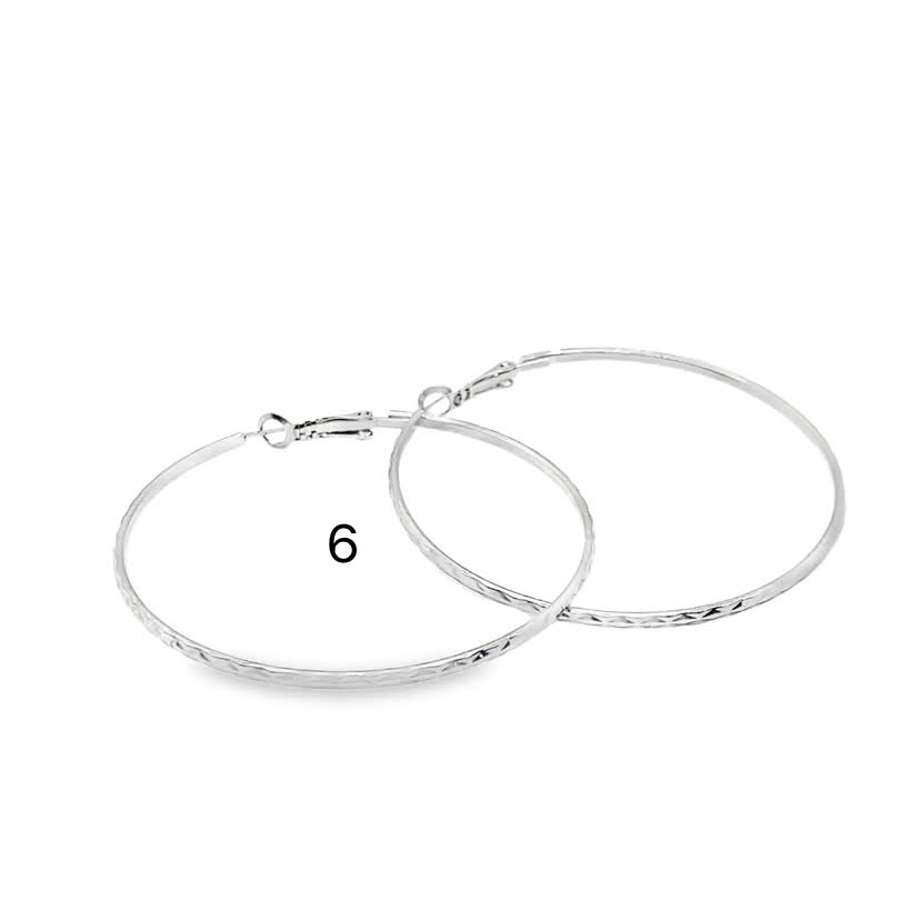 Klasyczne kolczyki koła ze posrebrzanej stali