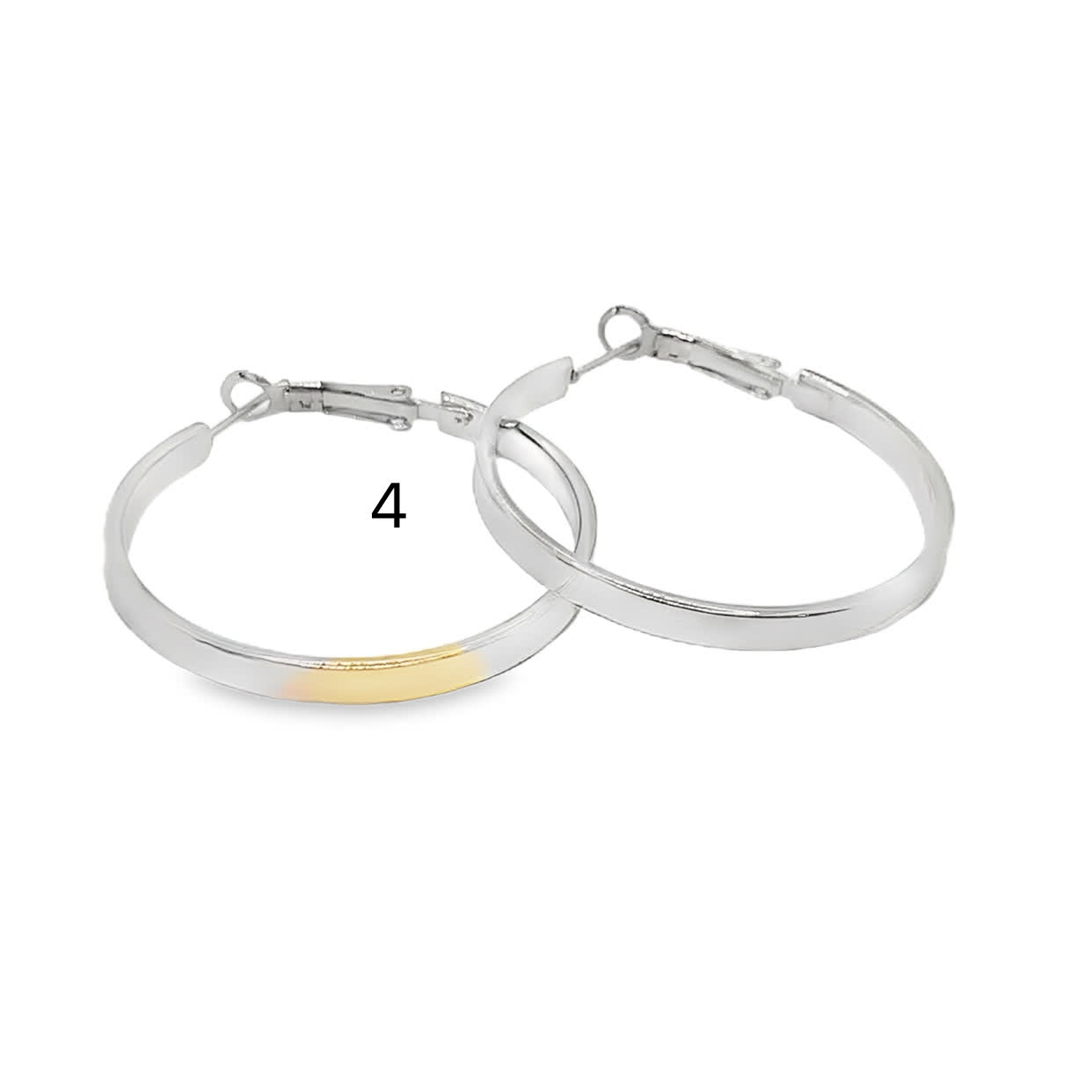 Eleganckie posrebrzane kolczyki koła