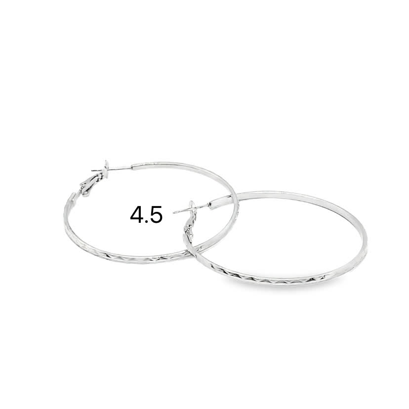 Eleganckie posrebrzane kolczyki koła, klasyczny design