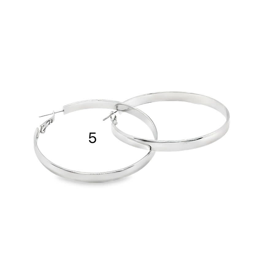 Eleganckie posrebrzane kolczyki koła