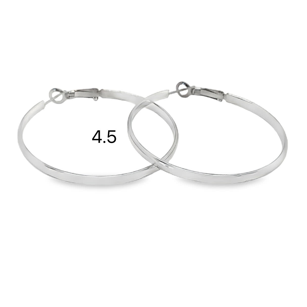 Posrebrzane klasyczne kolczyki koła