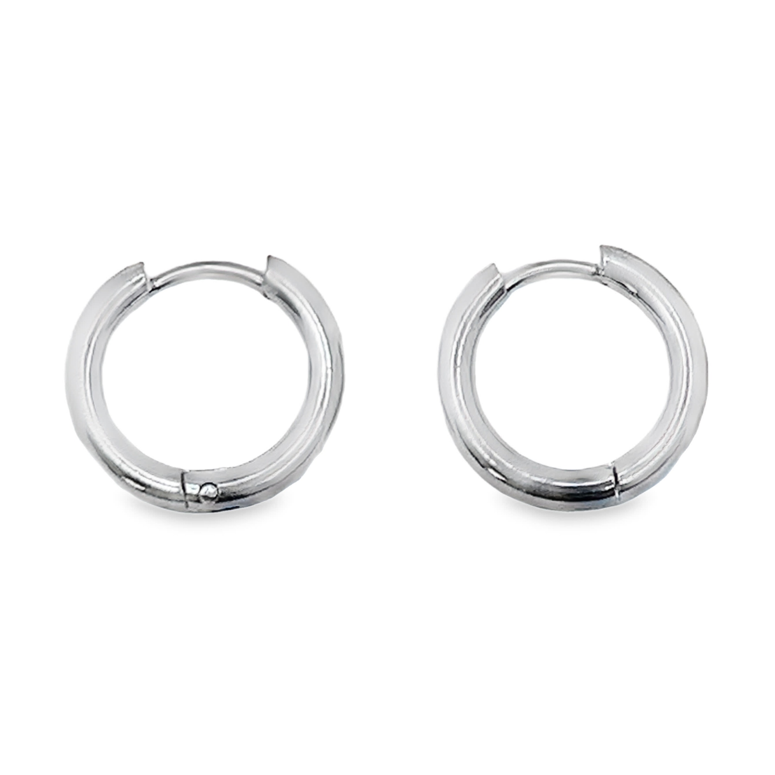 Eleganckie posrebrzane kolczyki koła – minimalistyczny design