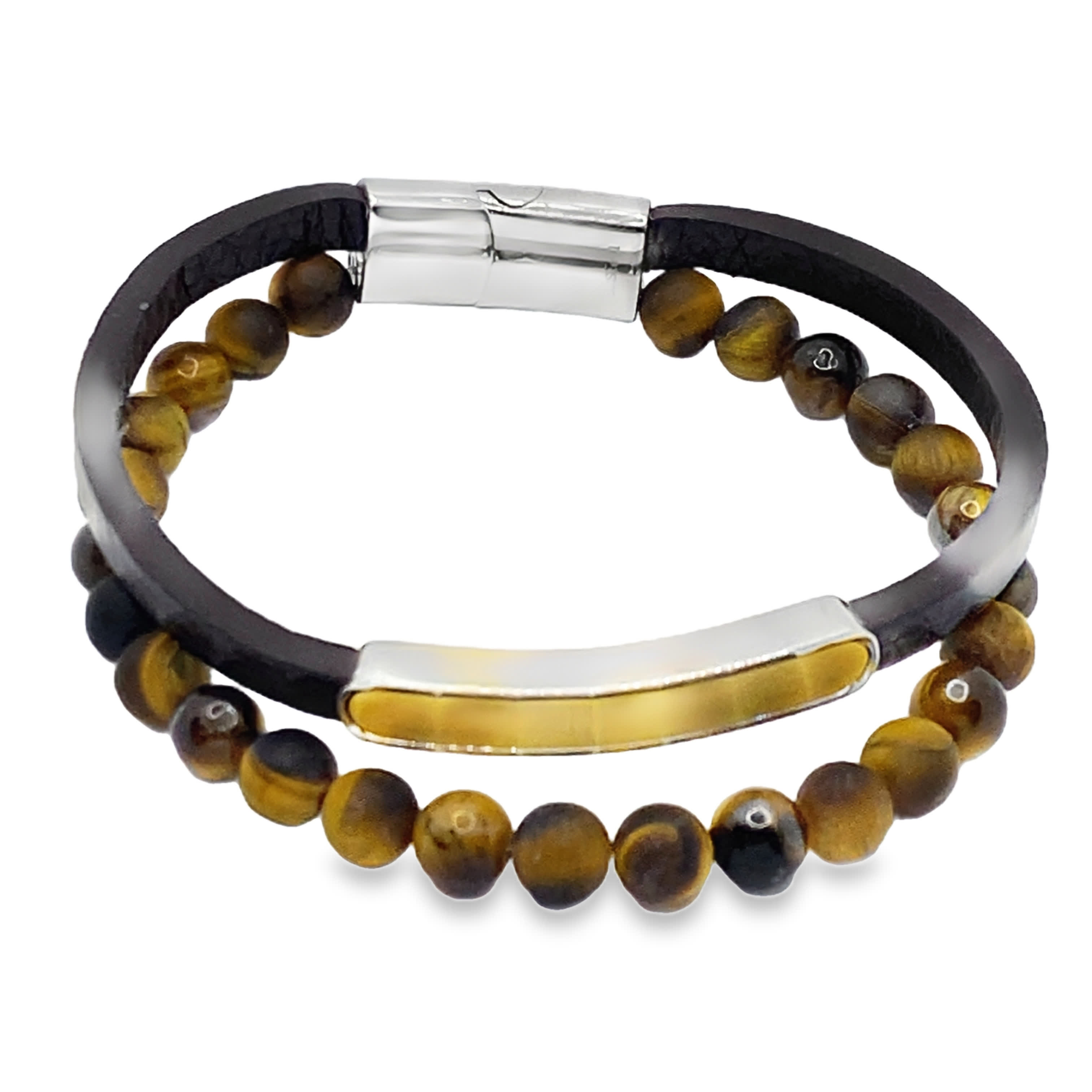 Ręcznie robiona bransoletka z koralików z żółtego agatu