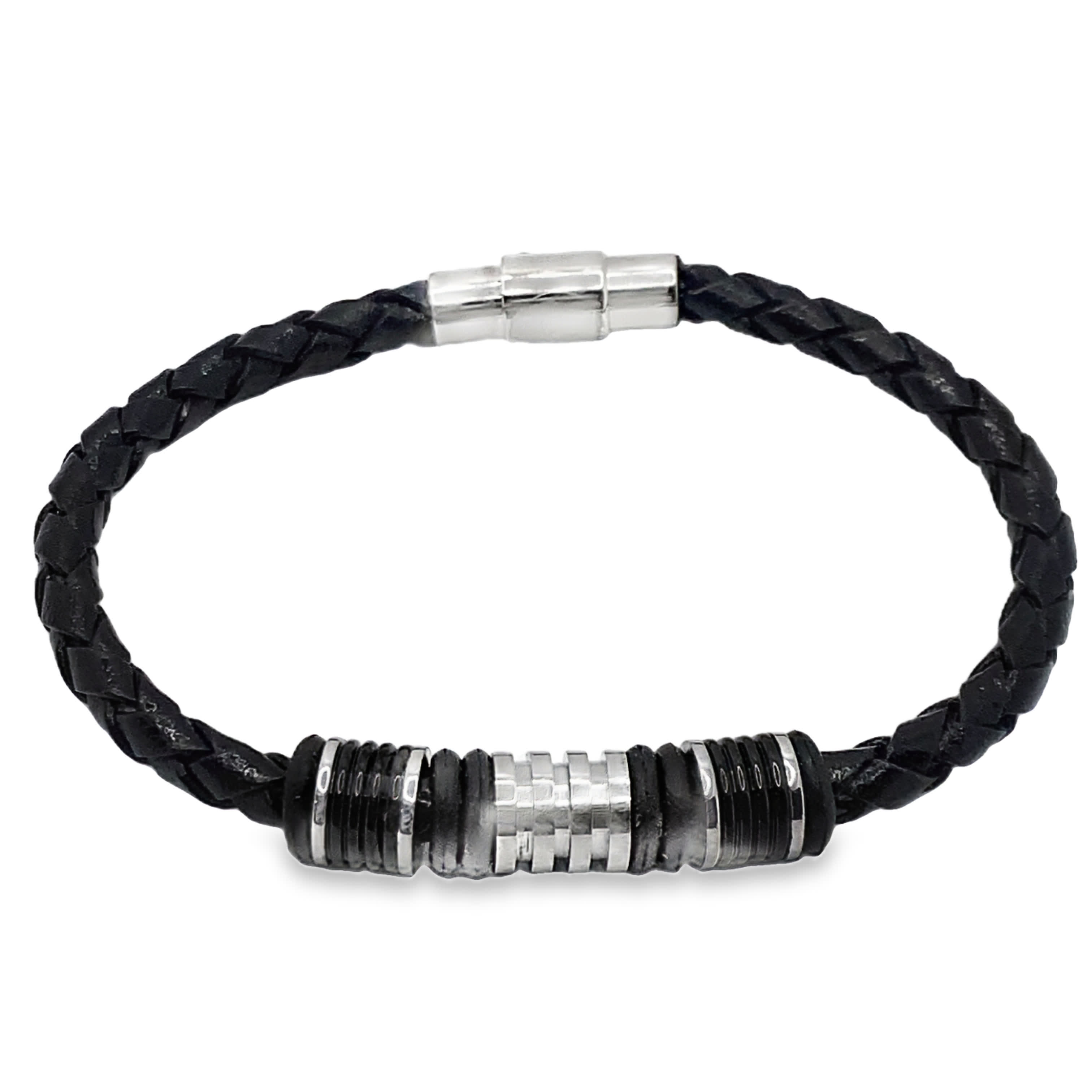 Bransoletka z tkanego łańcuszka bez metalu