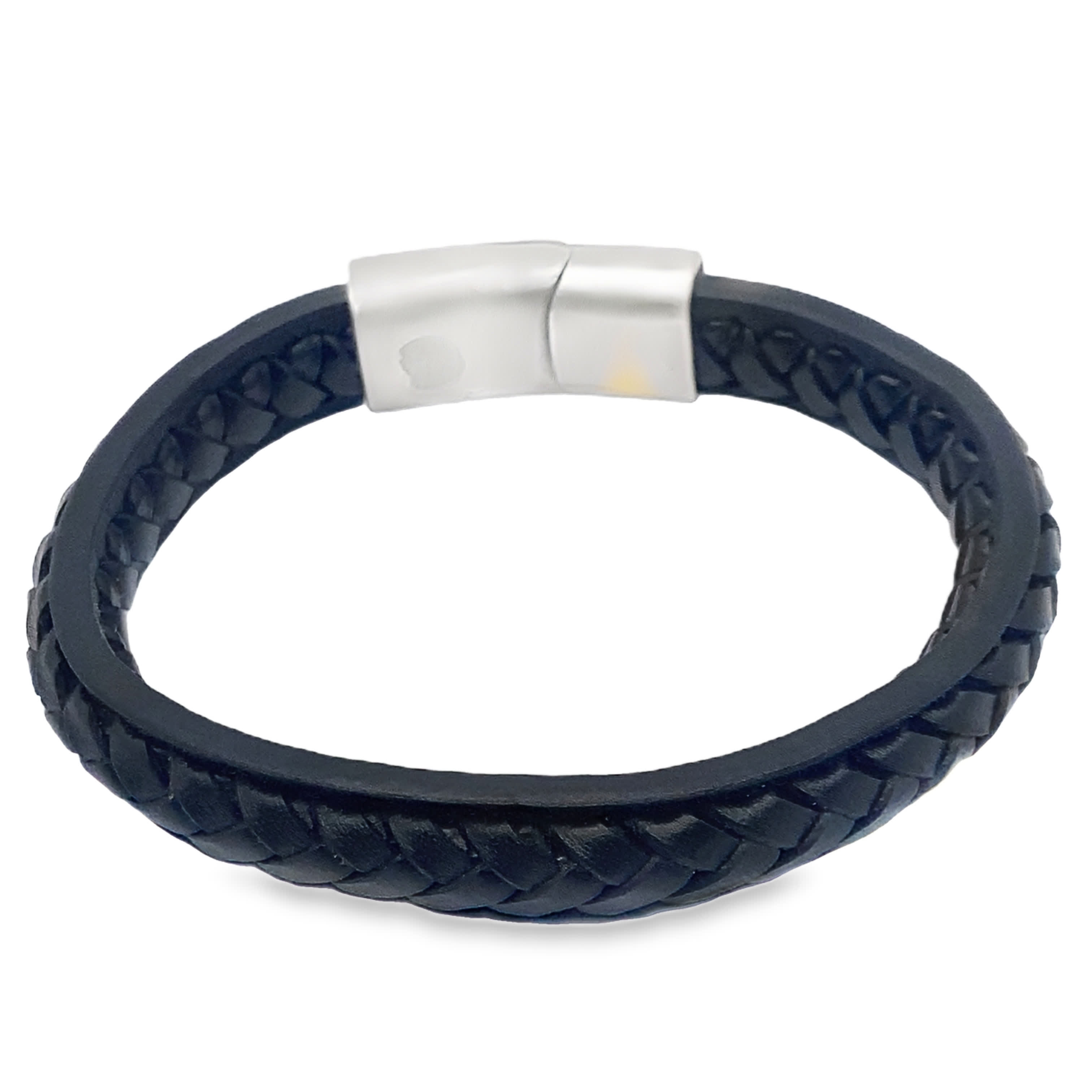 Wyrafinowana czarna pleciona bransoletka: nowoczesna elegancja na nadgarstek