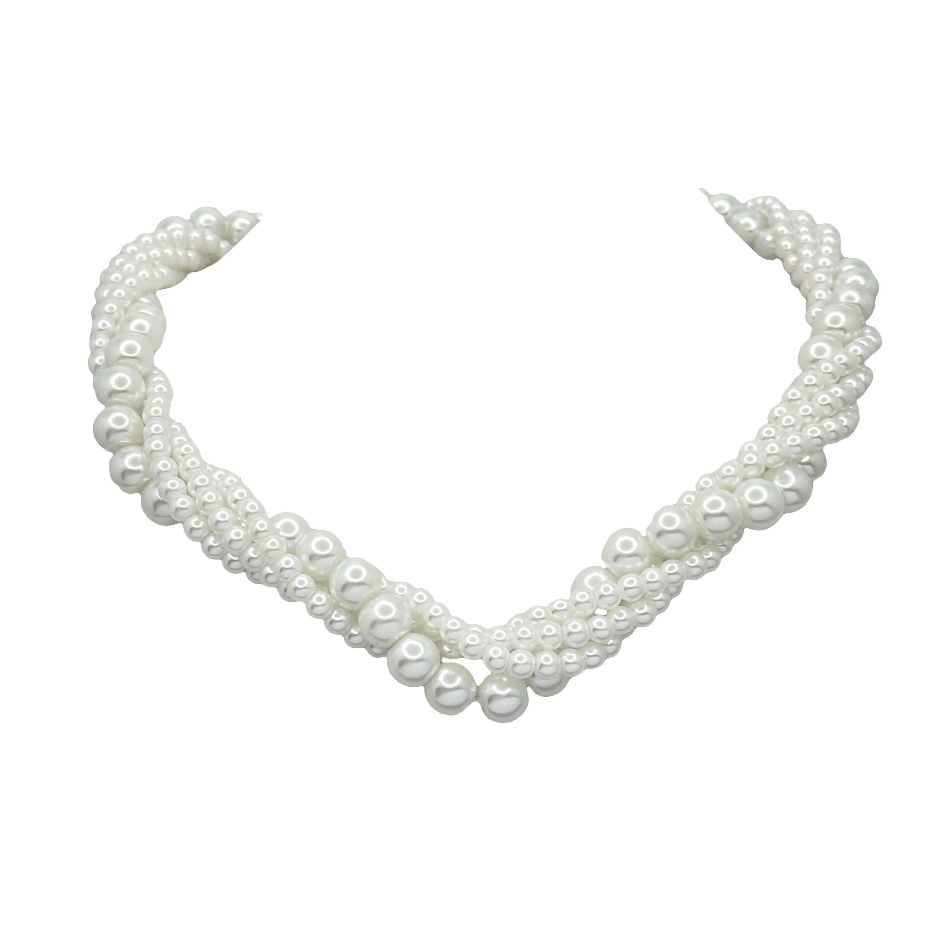 Elegancki naszyjnik z wielowarstwowych perełek