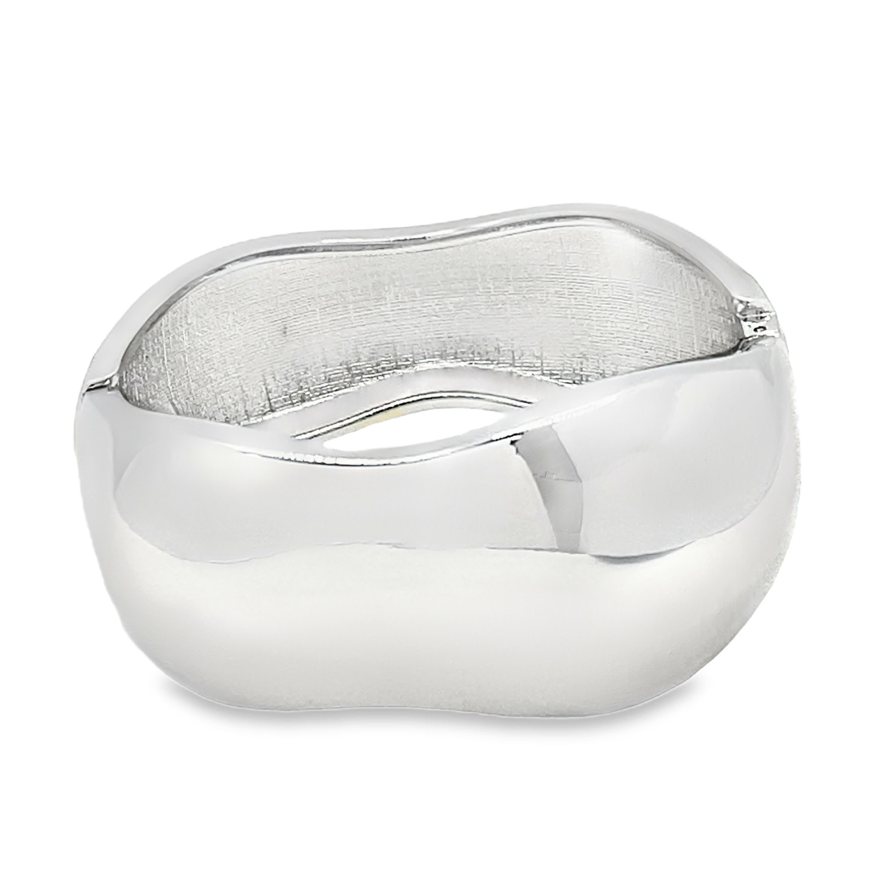 Elegancka bransoletka ze posrebrzanej stali bangle