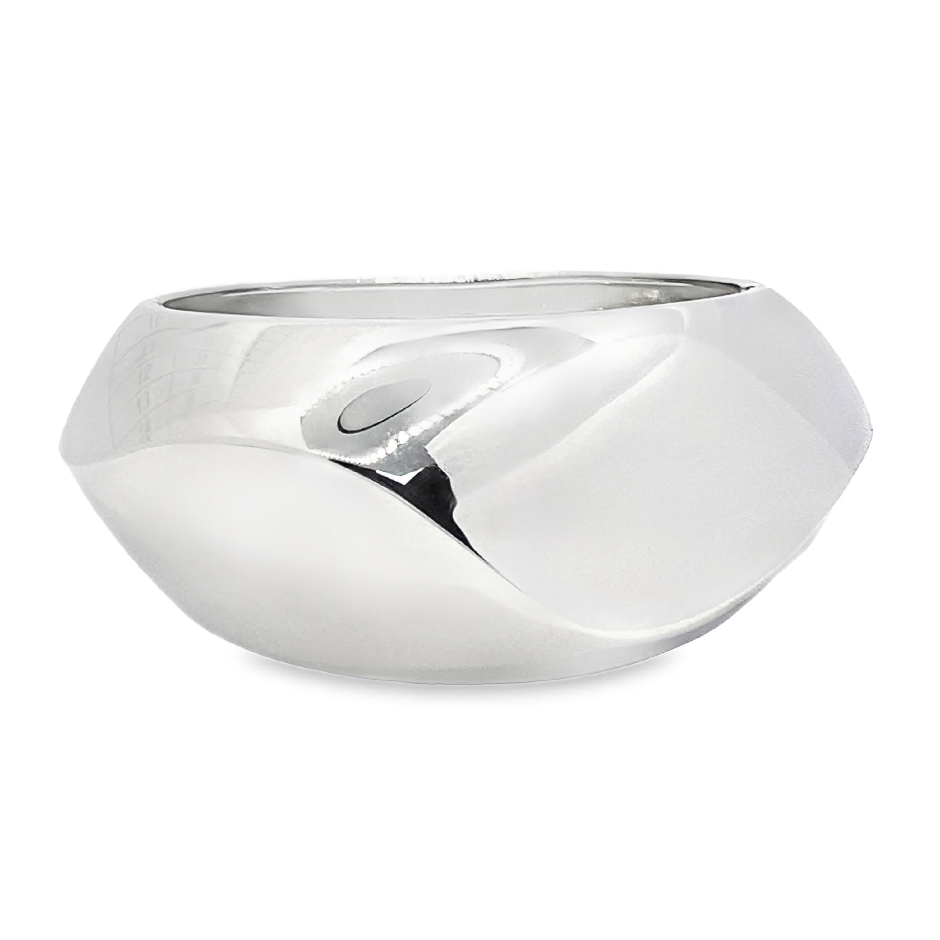 Rzeźbiarska bransoletka z białego złota ze srebra