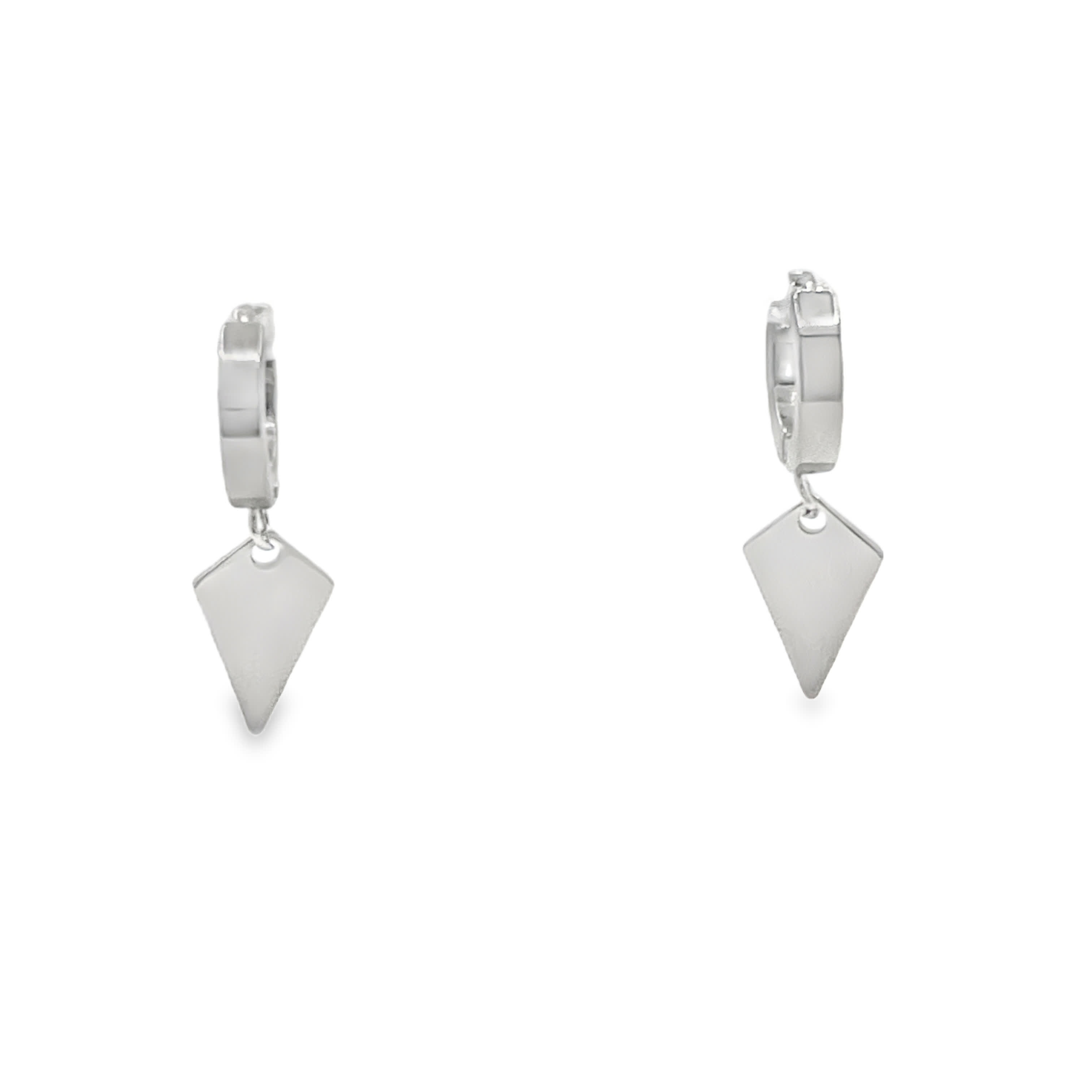 Kolczyki koła ze srebra platerowanego białym złotem