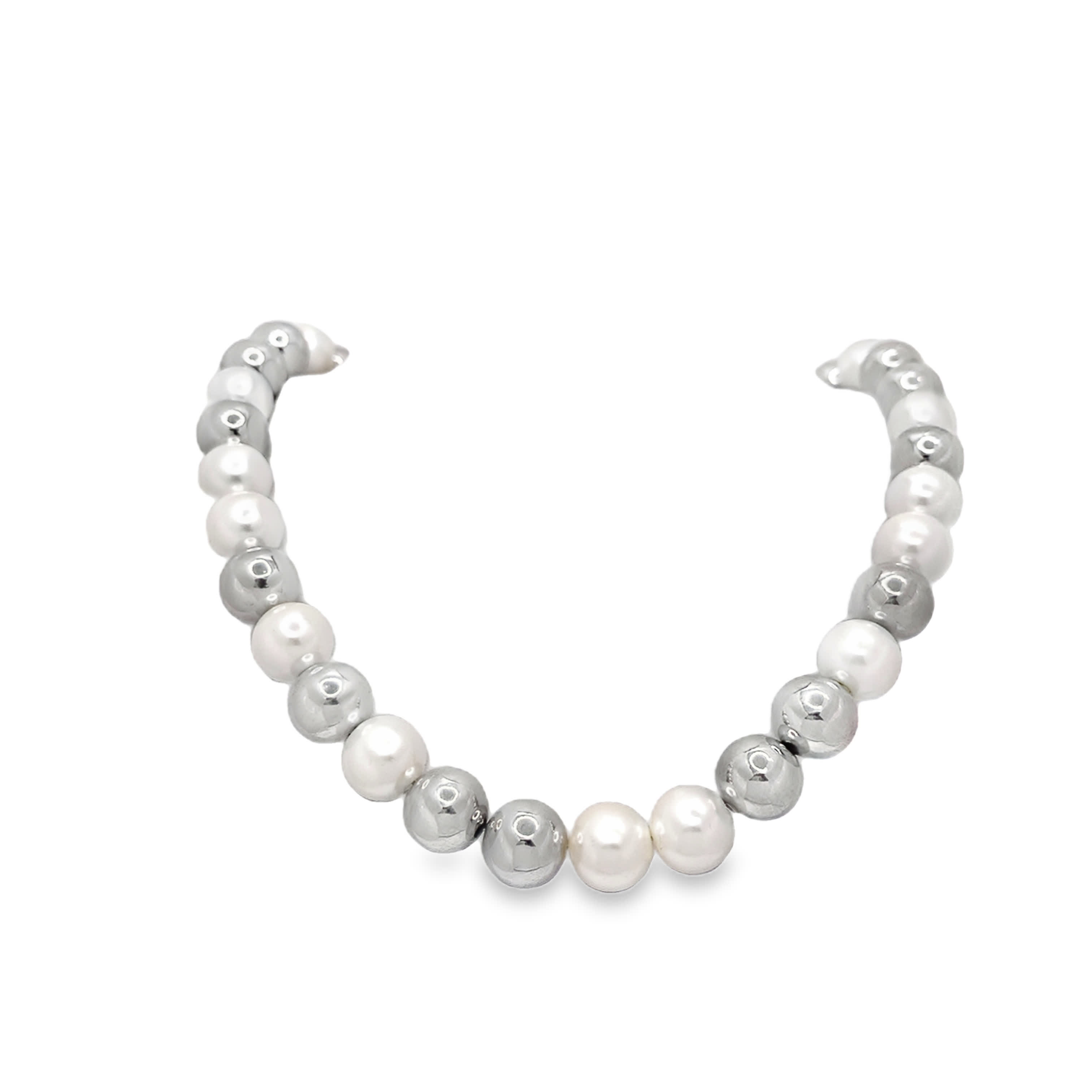 Bransoletka z koralików z okrągłymi perłami