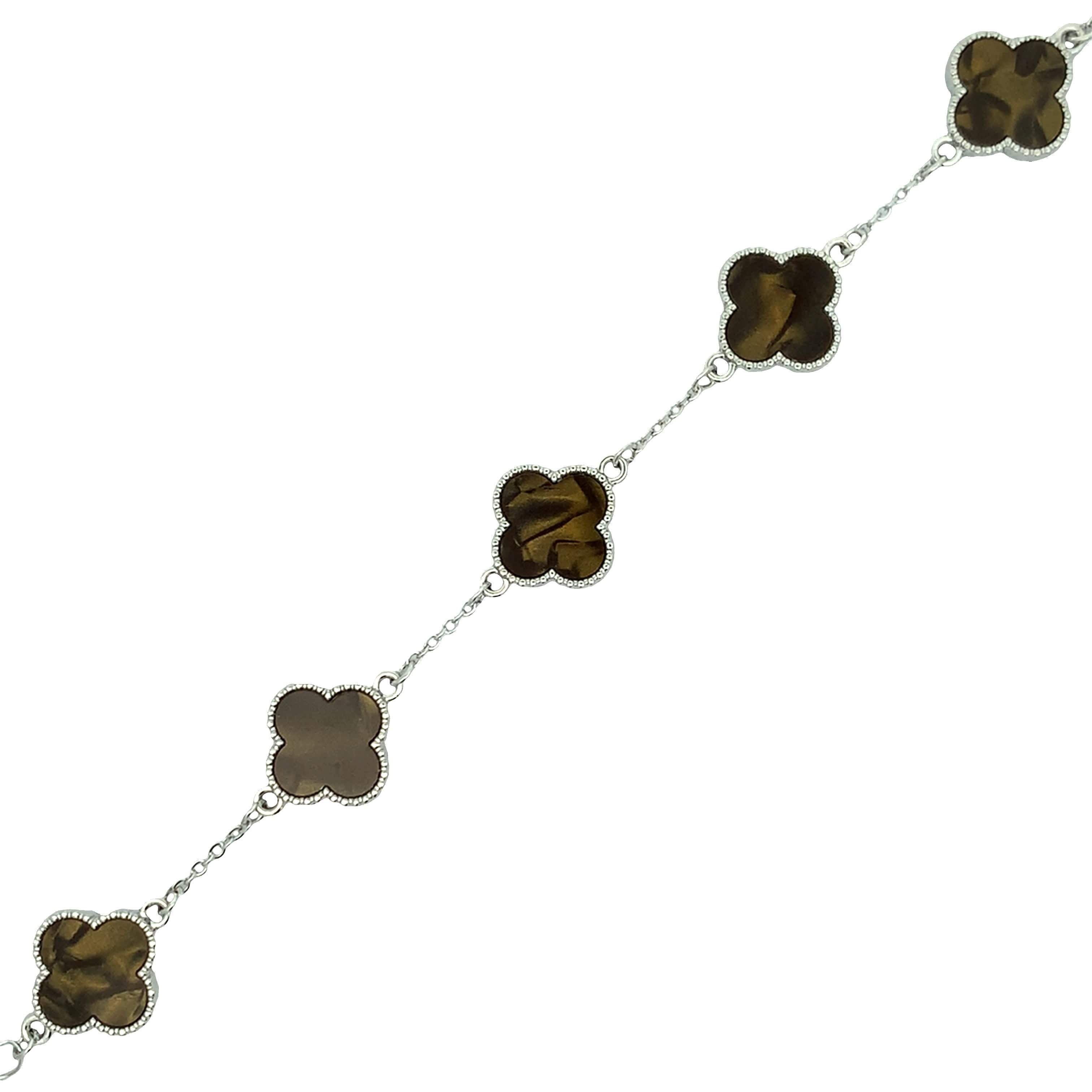 Bransoletka z zawieszką w białym metalicznym wykończeniu z kamieniem w kształcie gwiazdy (celestial)