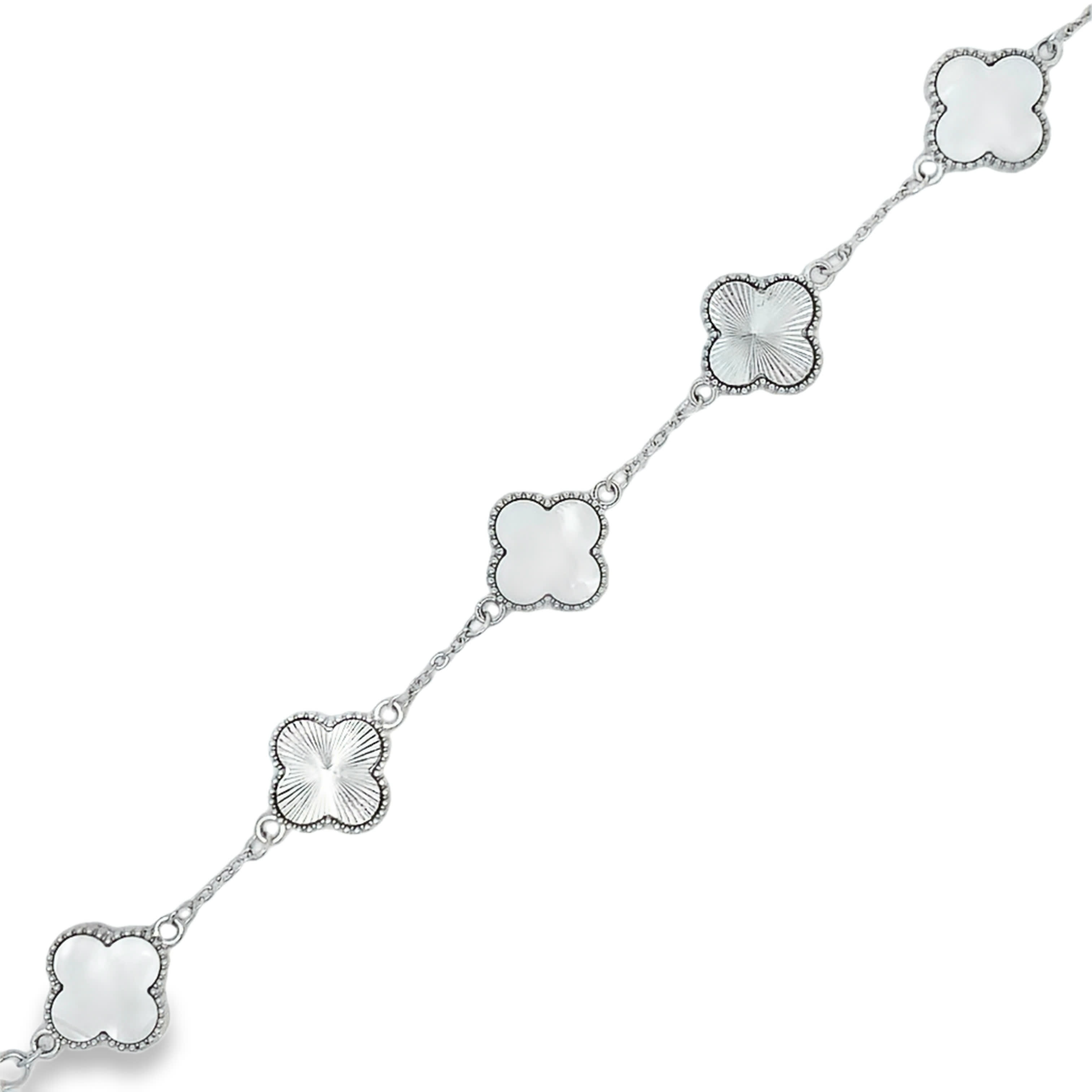 Lustrous Button Pearl White Gold Chain Link Bracelet