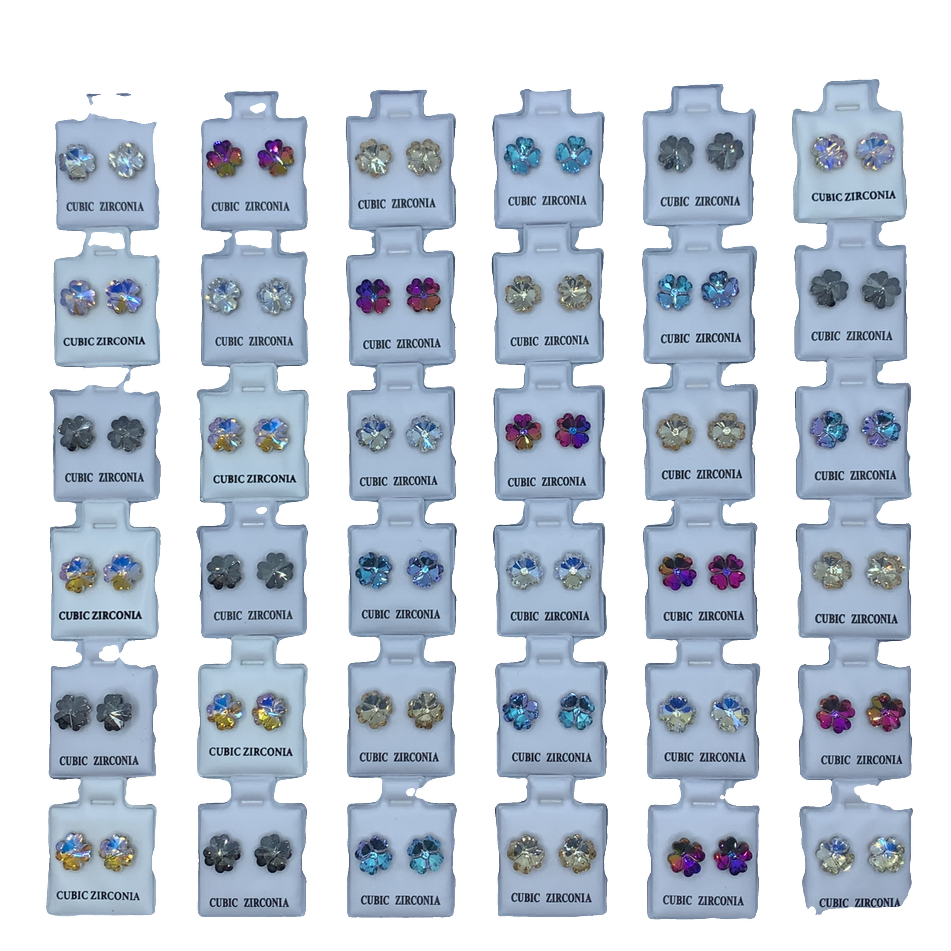 Lśniące kolczyki z cyrkonii