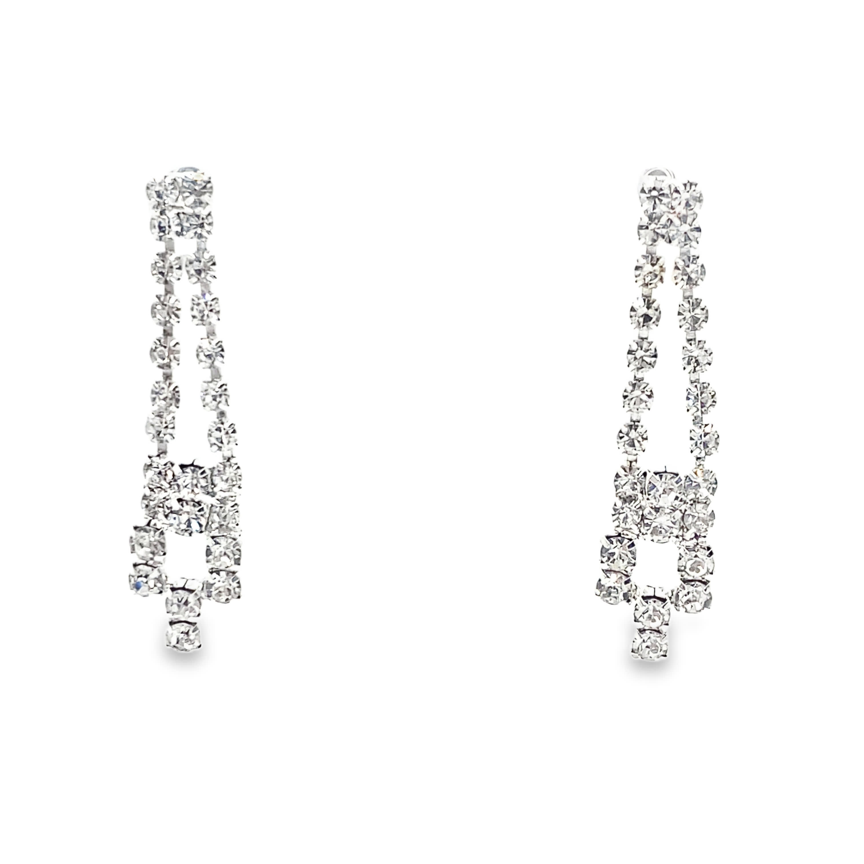 Kryształowe kolczyki wiszące w