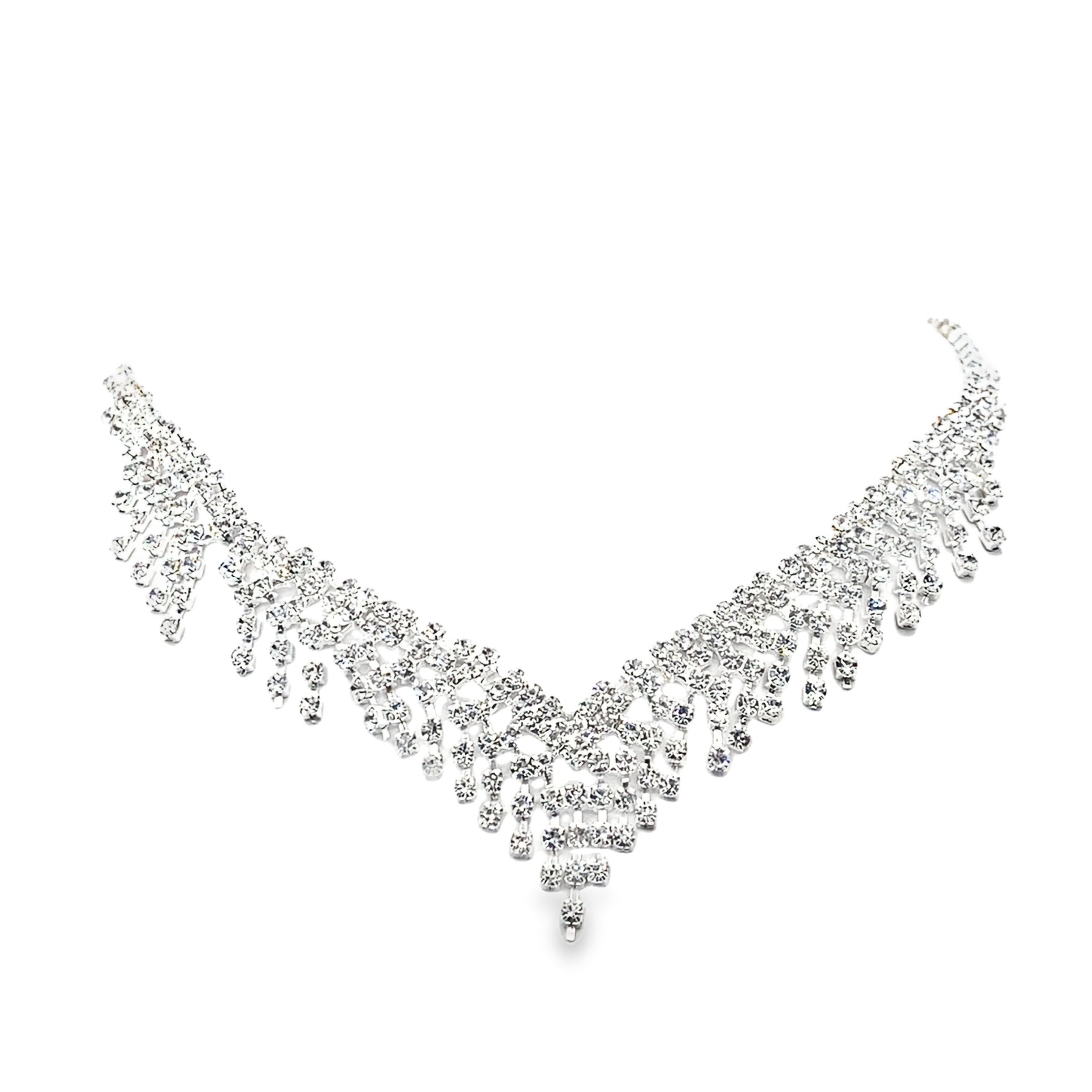 Olśniewający naszyjnik z kryształu i kamieni