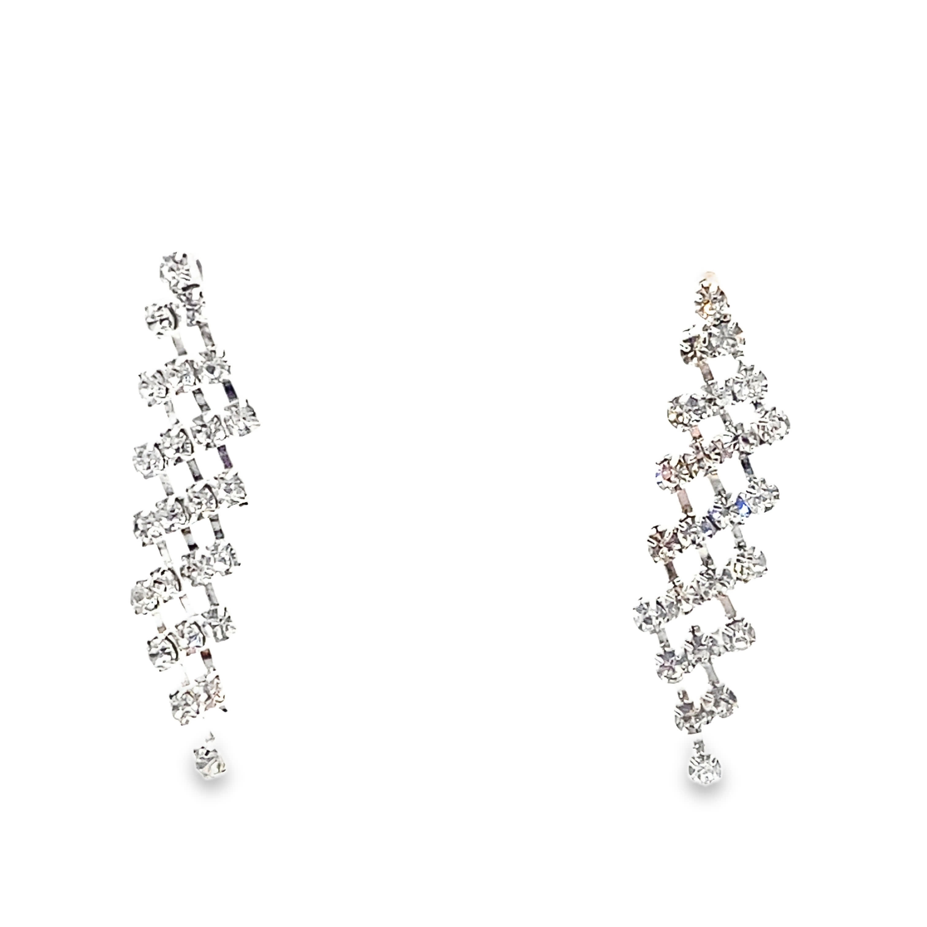 Olśniewające wiszące kolczyki z kryształkami