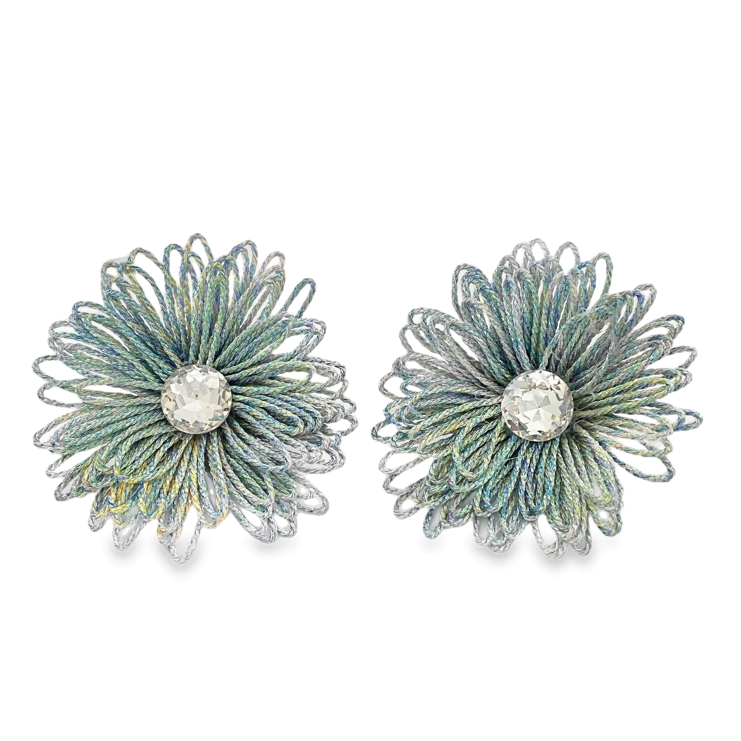 Kolczyki z kryształkami kwiatowymi