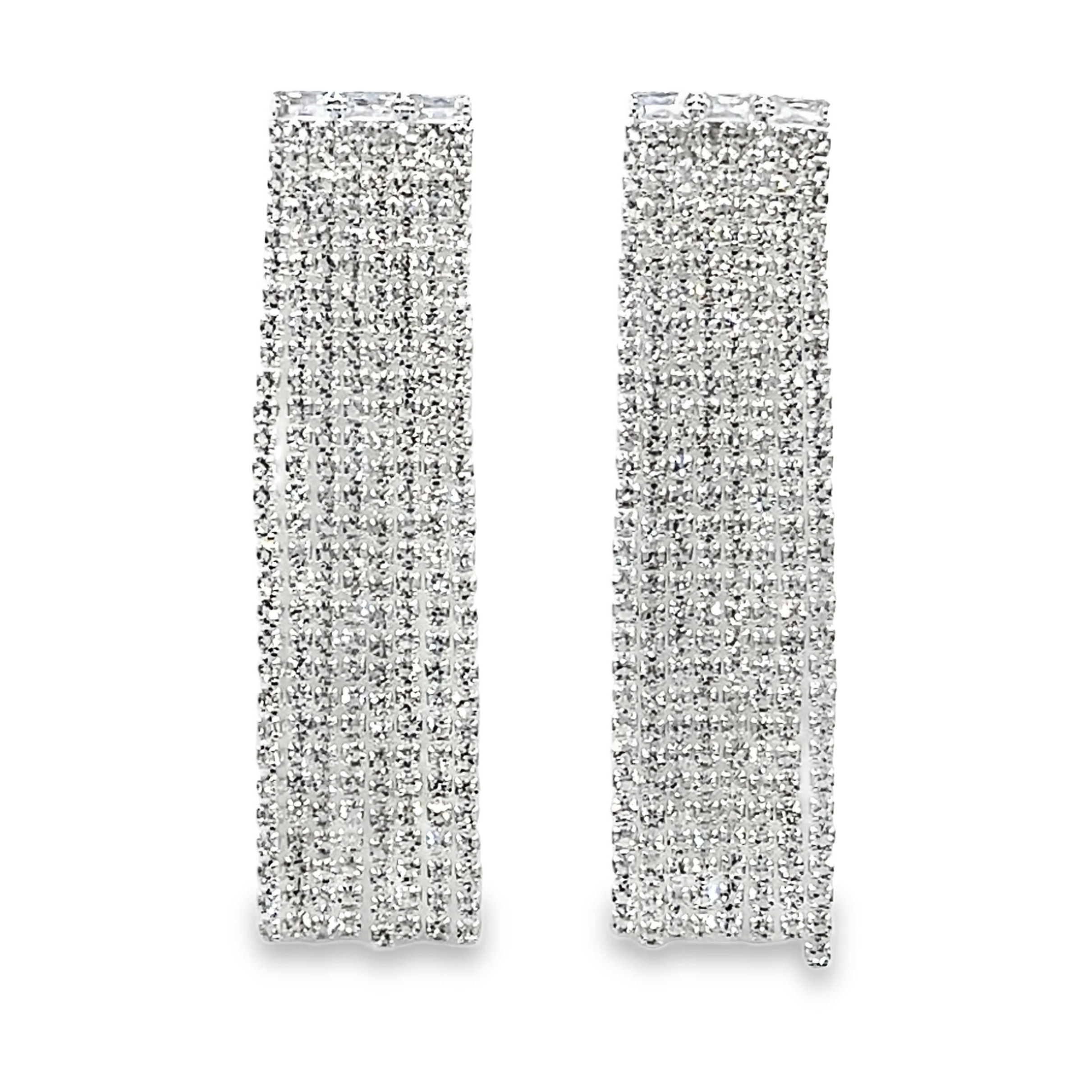 Kolczyki wiszące Crystal Cascade w odcieniu żółtego złota