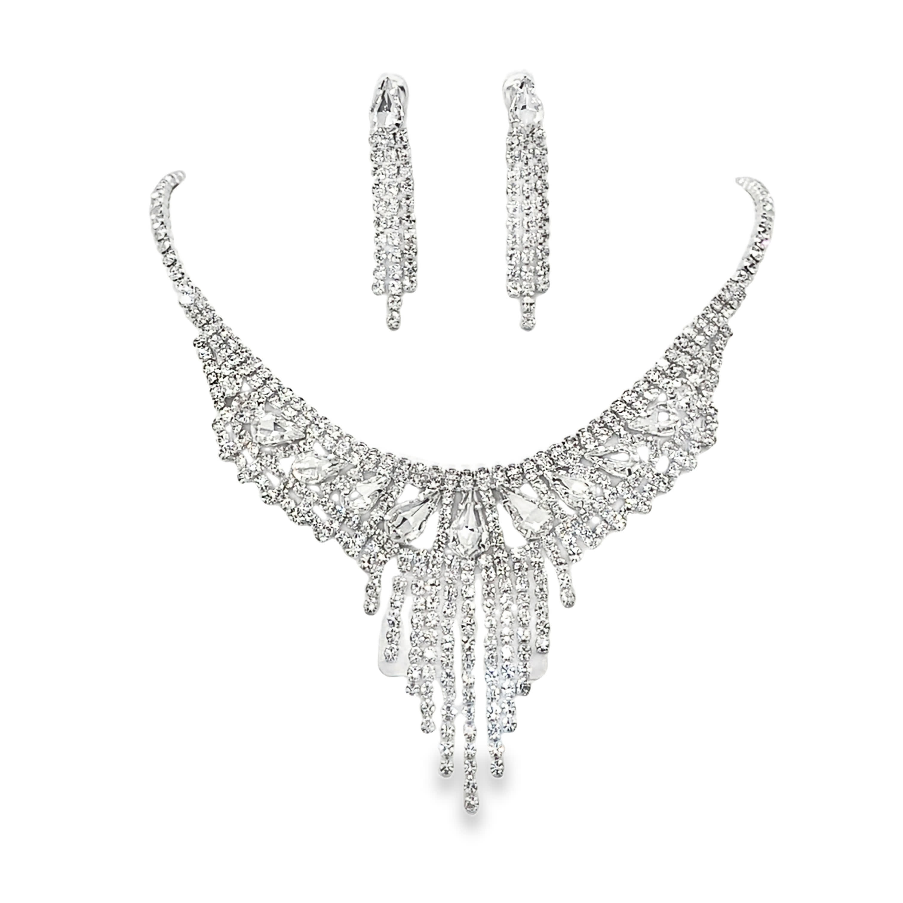 Zestaw naszyjnika i kolczyków Crystal Cascade