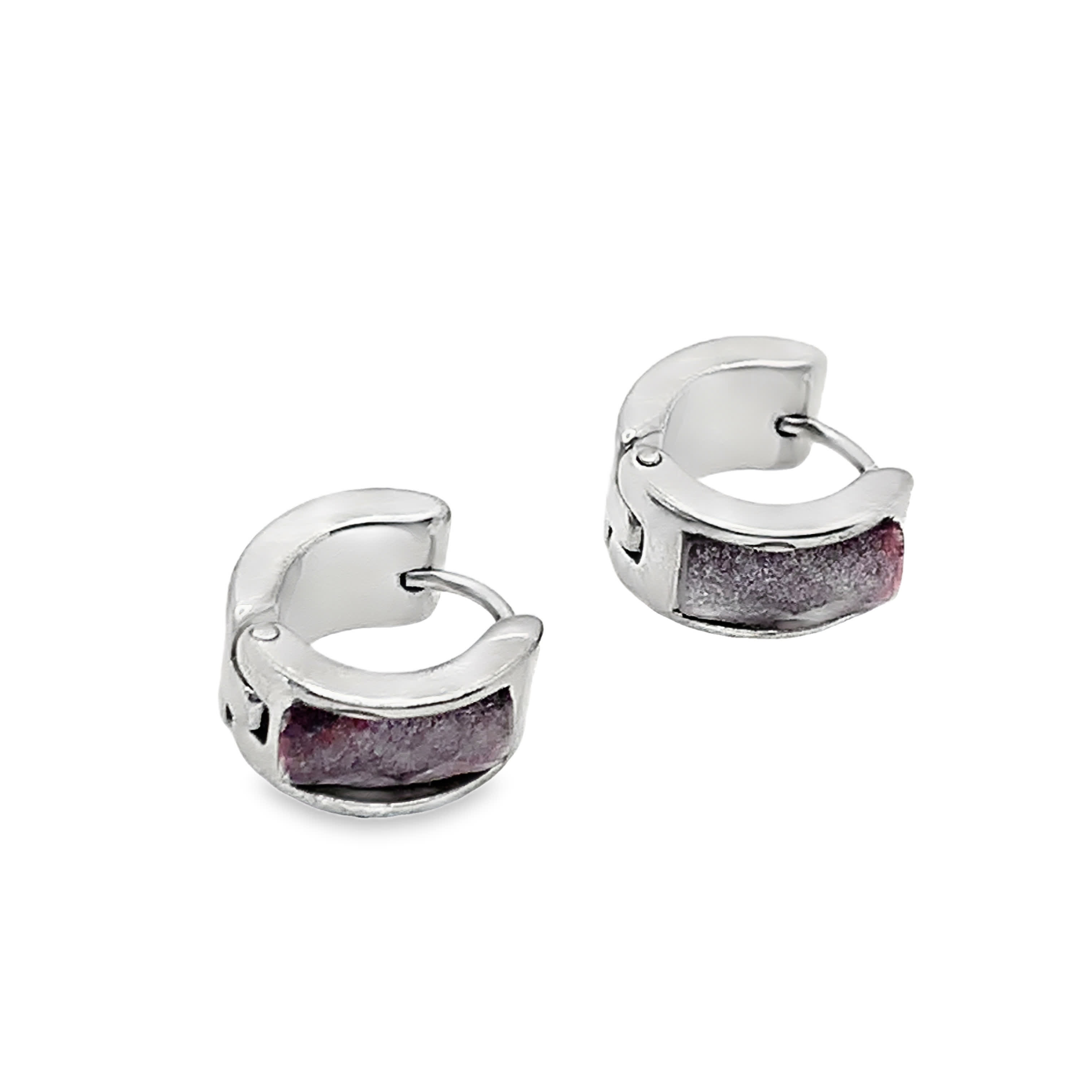 Srebrne kolczyki koła w wykończeniu z białego złota