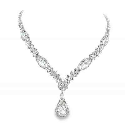 Srebrny Naszyjnik Choker z Kryształami