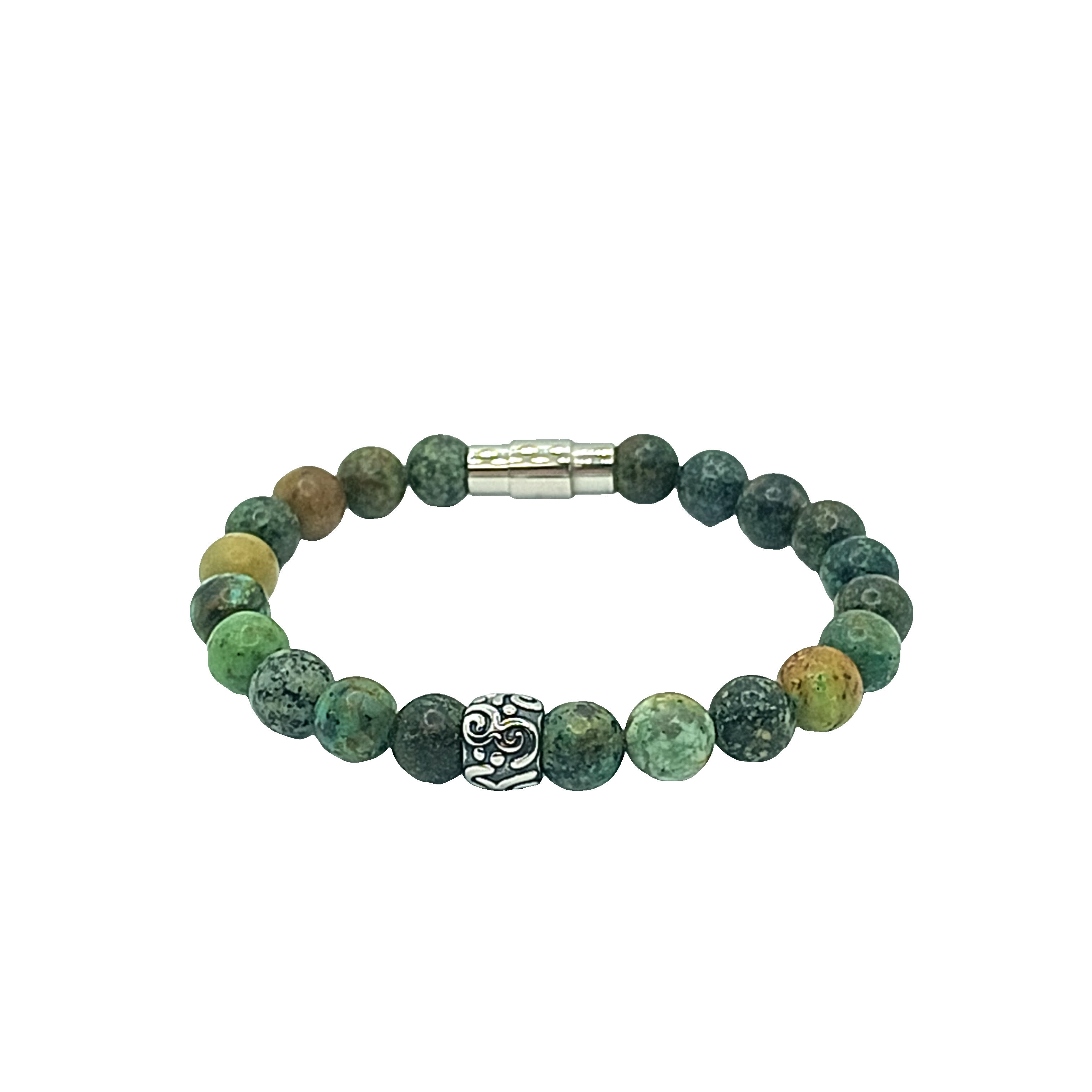 Bransoletka z okrągłych koralików w kolorze turkusowym