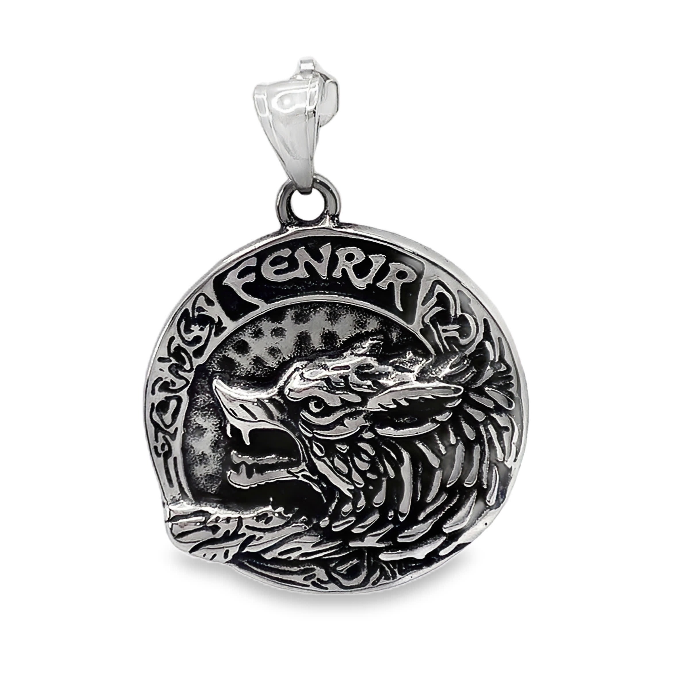 Metalowy wisiorek Fenrira – amulet z mitologii nordyckiej