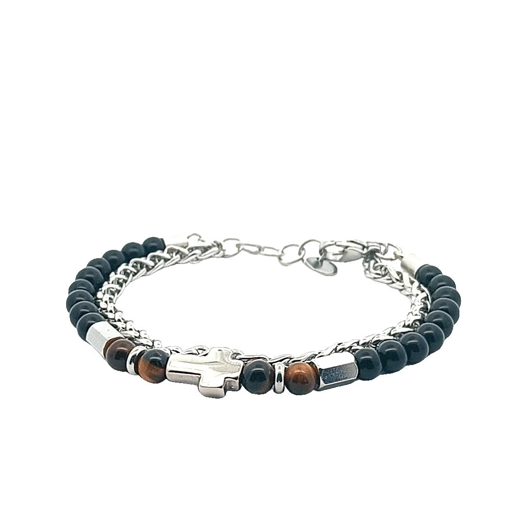 Elegancka czarna bransoletka z koralików