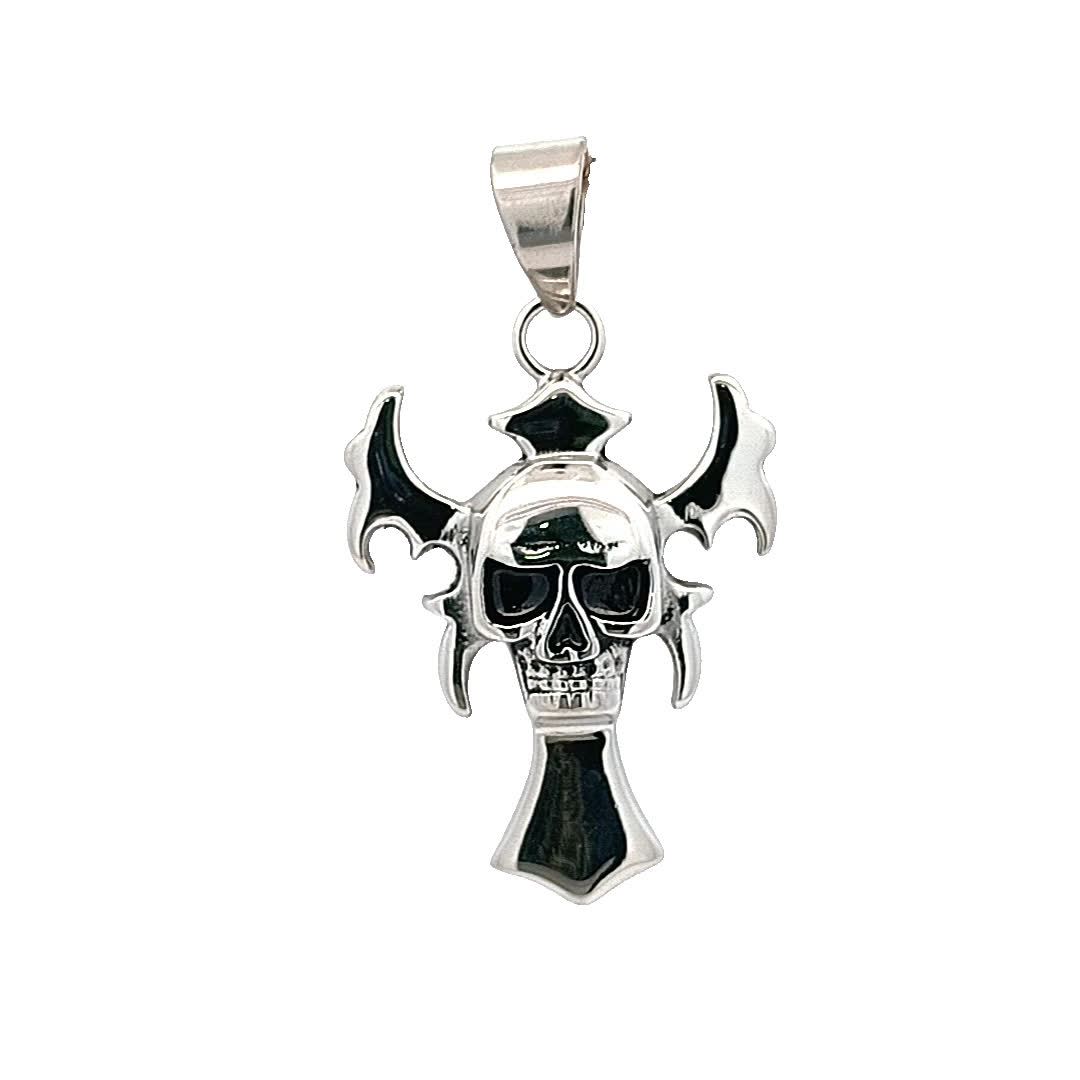 Wisiorek z gotycką czaszką