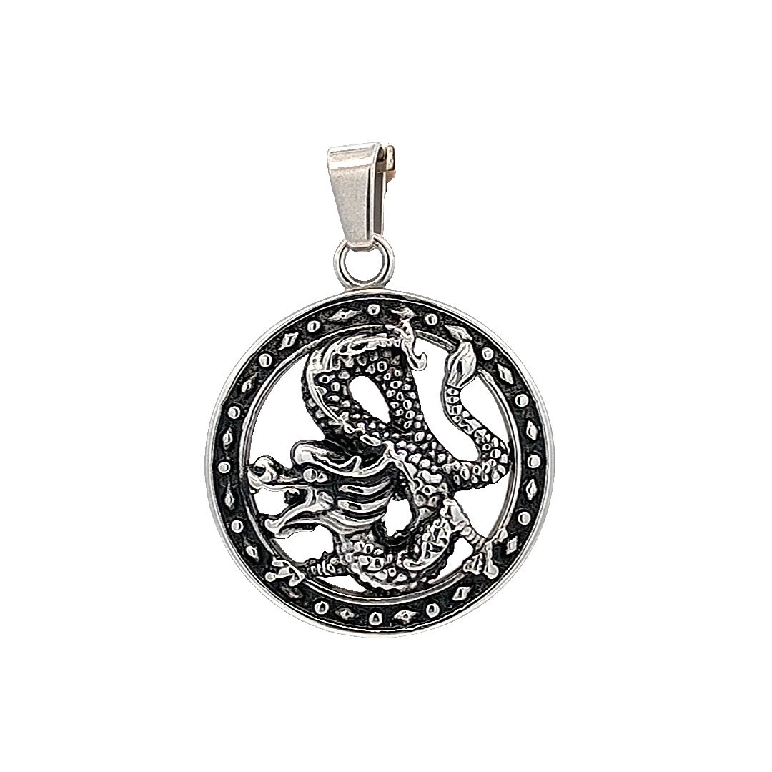 Skomplikowany wisiorek w kształcie smoka