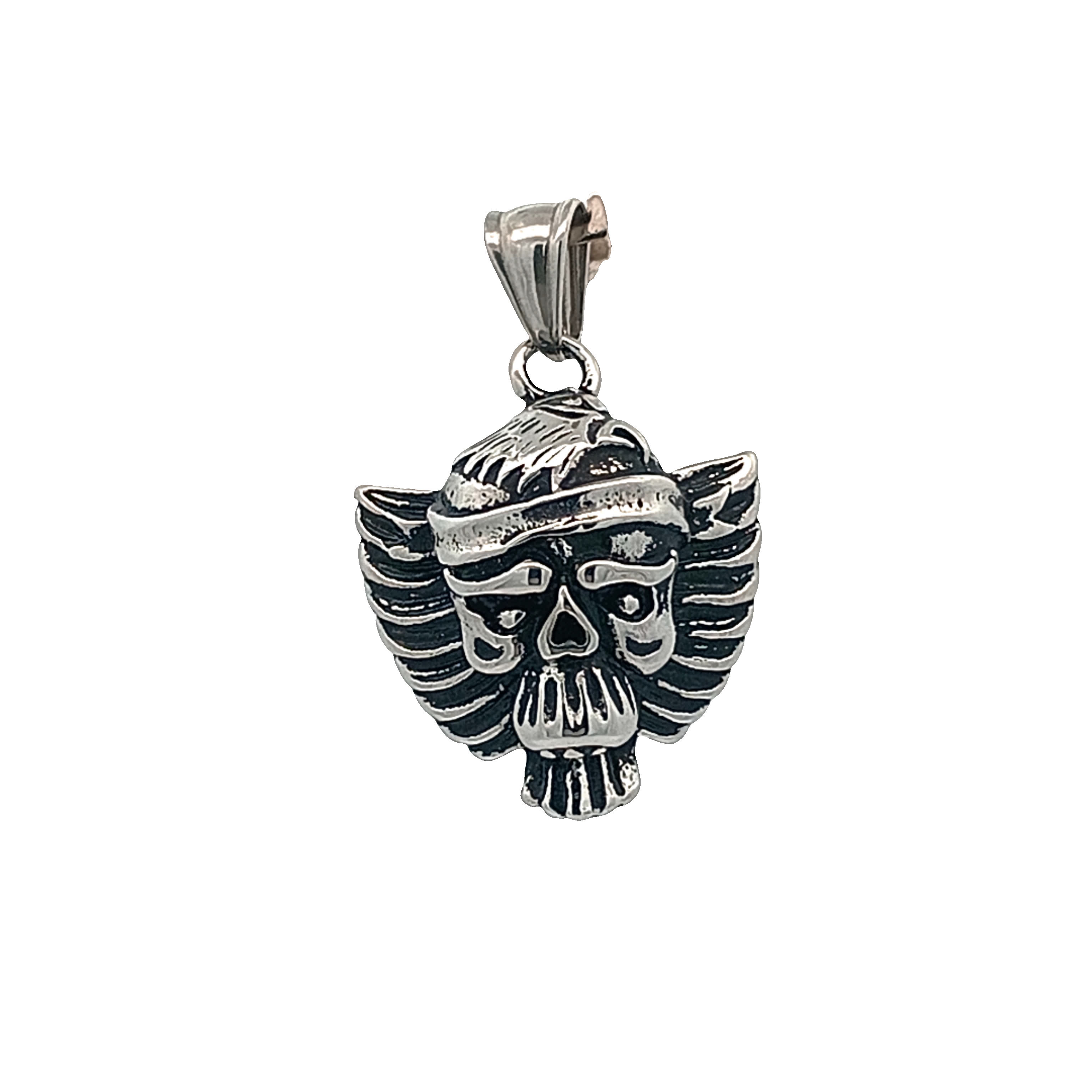 Unikatowy wisiorek w kształcie czaszki ze skrzydłami