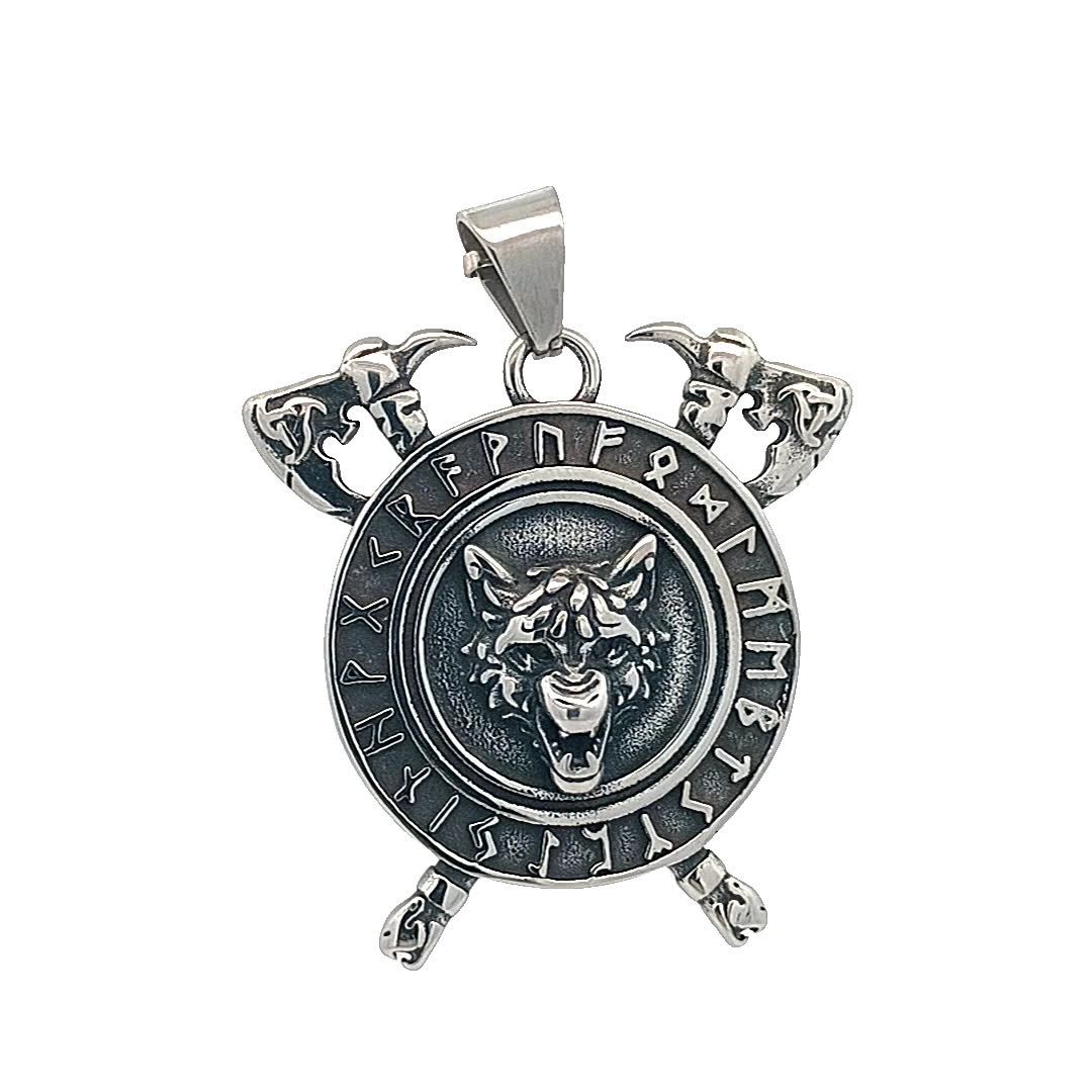 Wisiorek w kształcie wilka inspirowany wikingami