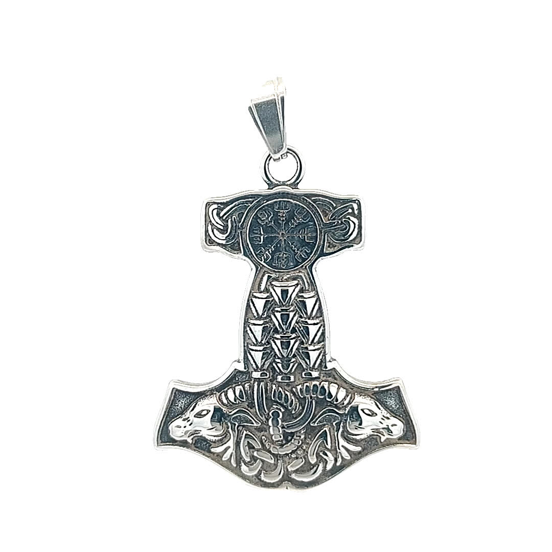 Intrygujący posrebrzany wisiorek młot Thora