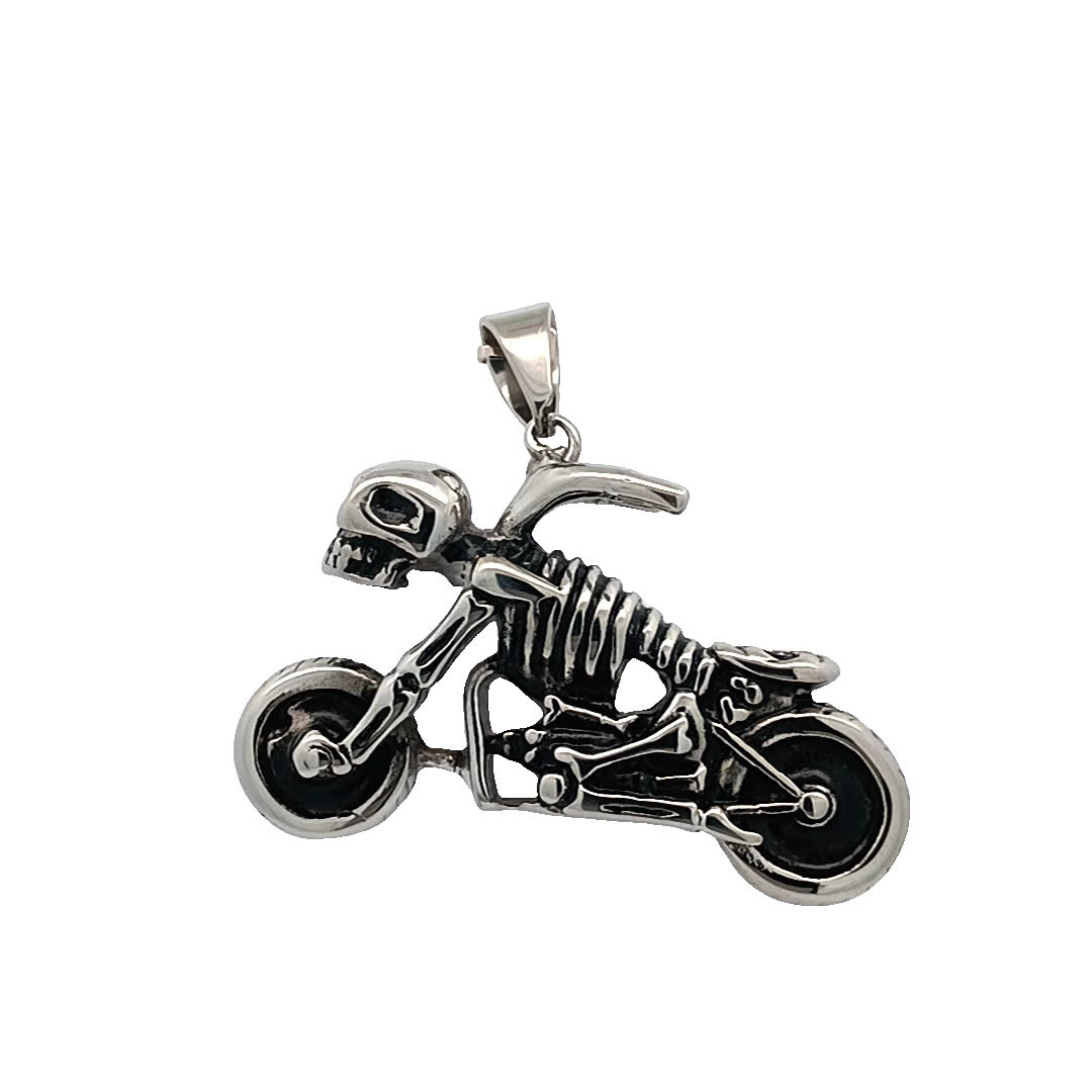 Wisiorek w kształcie szkieletu motocykla