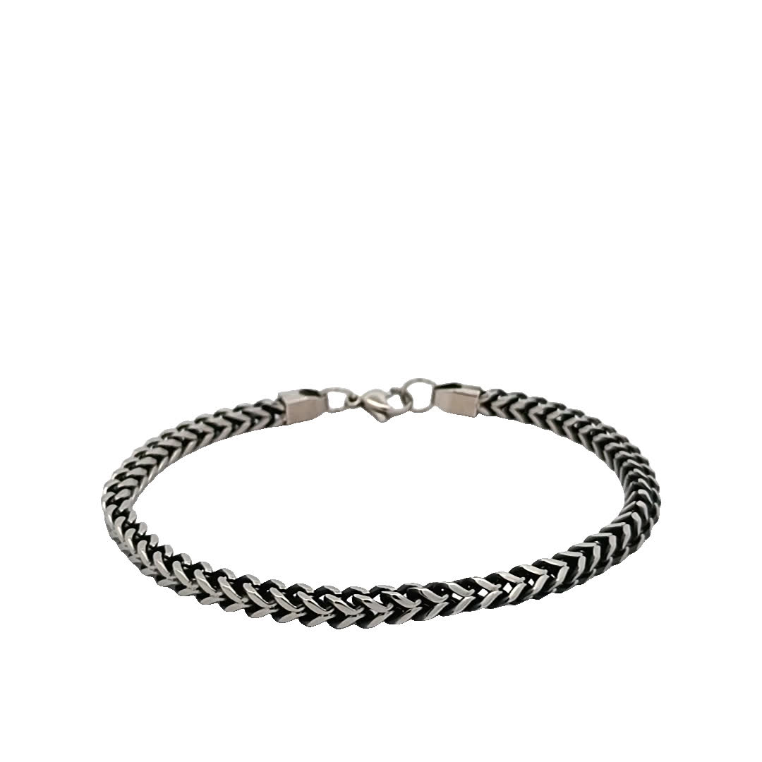 Stylowa posrebrzana bransoletka łańcuszkowa