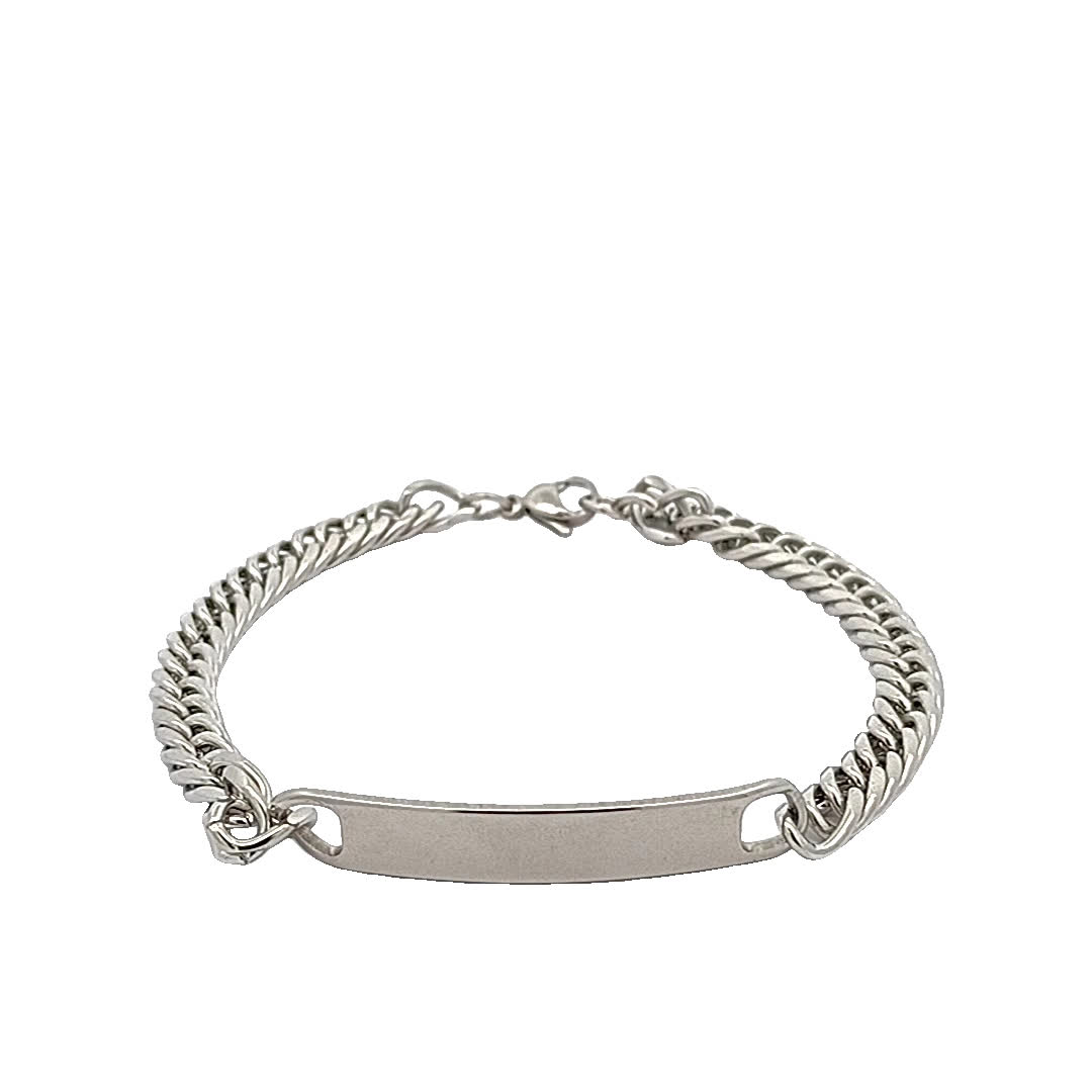 Stylowa posrebrzana bransoletka łańcuszkowa